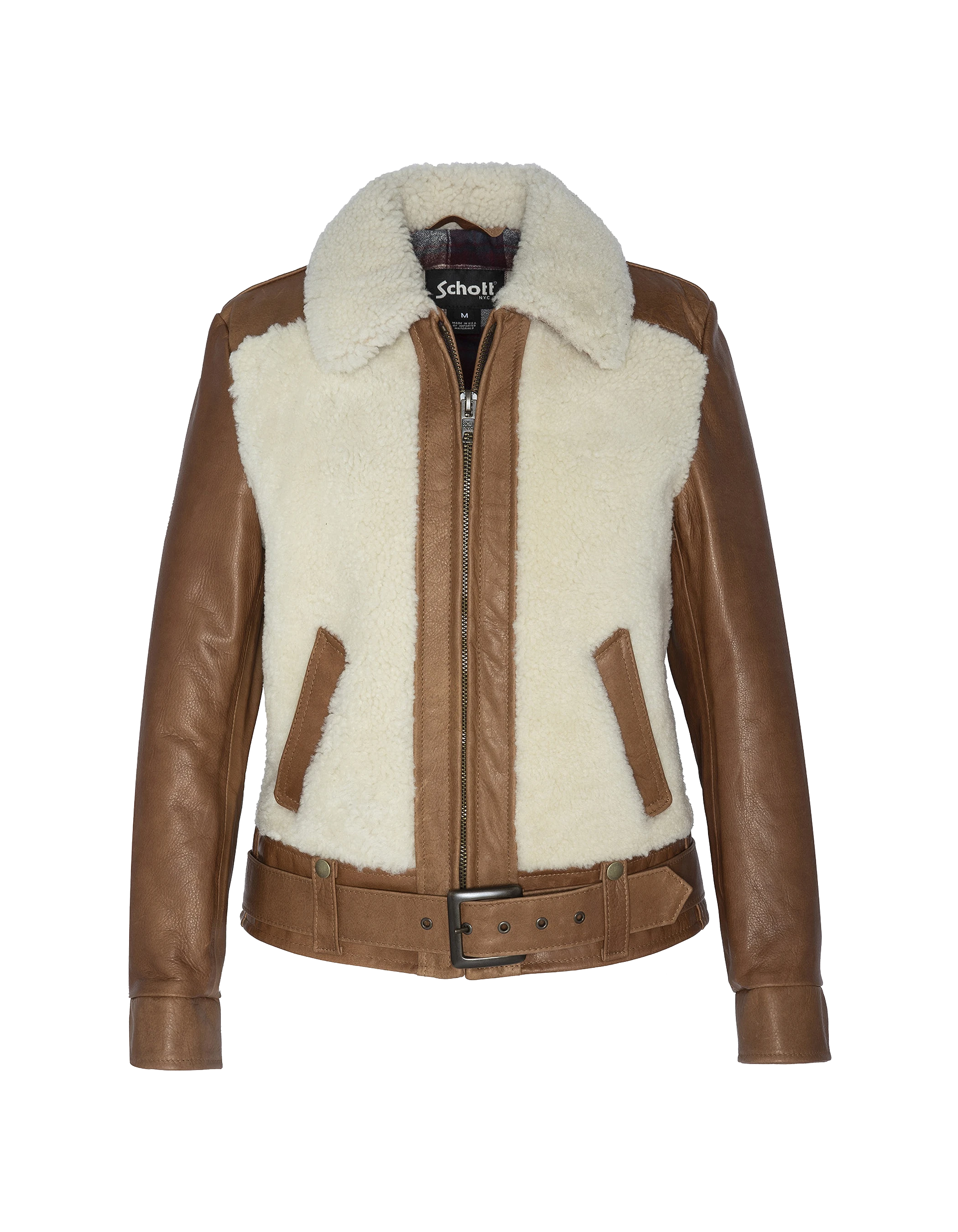 Chaqueta de piloto bimaterial Legendary USA, piel de oveja-2