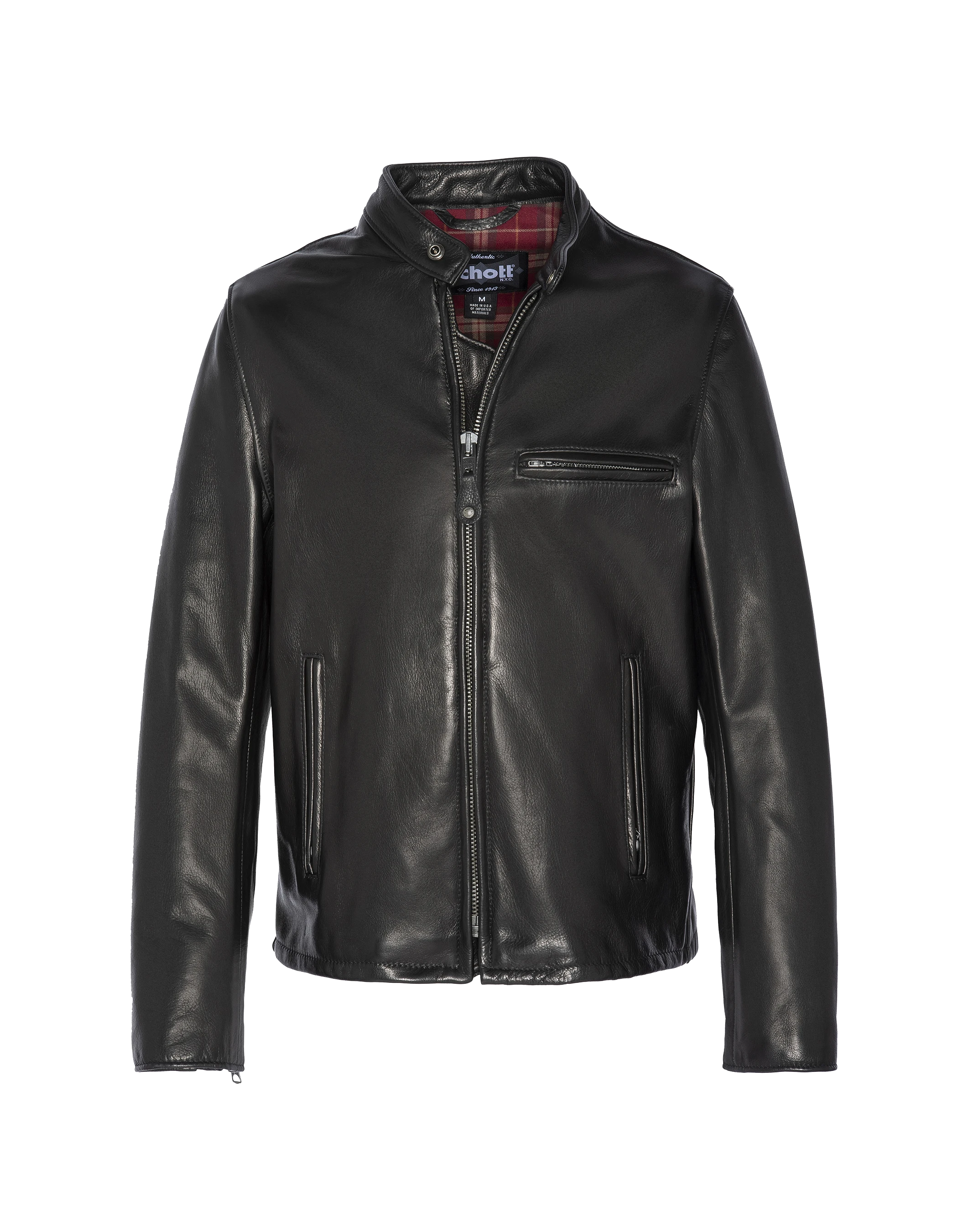 Blouson motard noir mythique USA, cuir de vachette-7