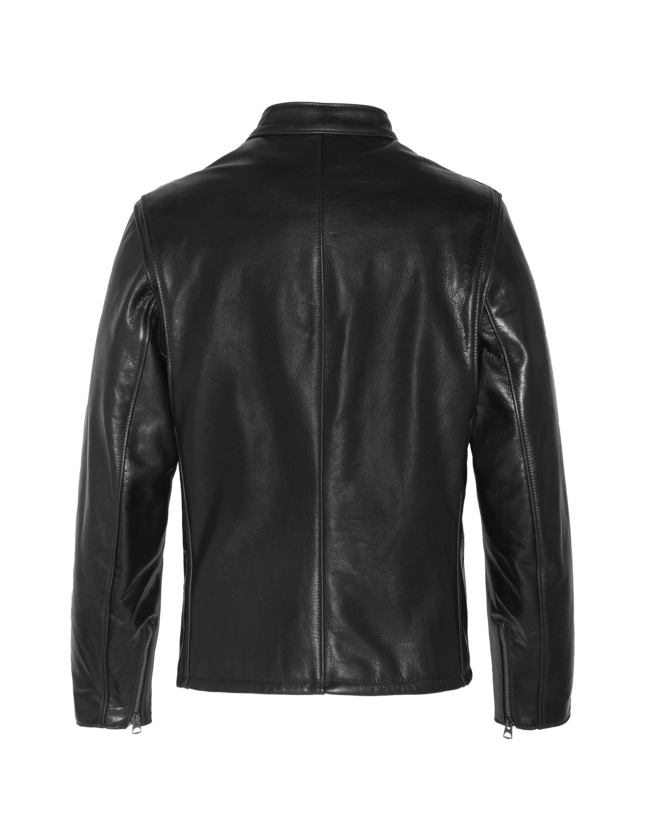 Blouson motard noir mythique USA, cuir de vachette-8