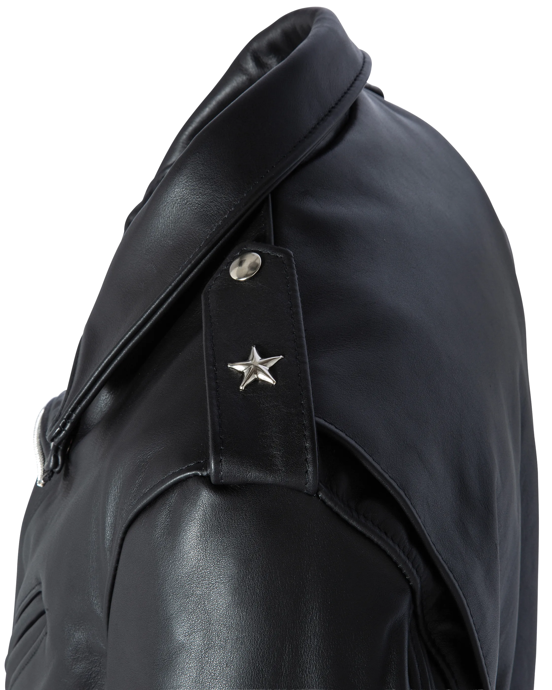 Estrella legendaria de la chaqueta negra perfecta®, cuero de piel de vaca-8