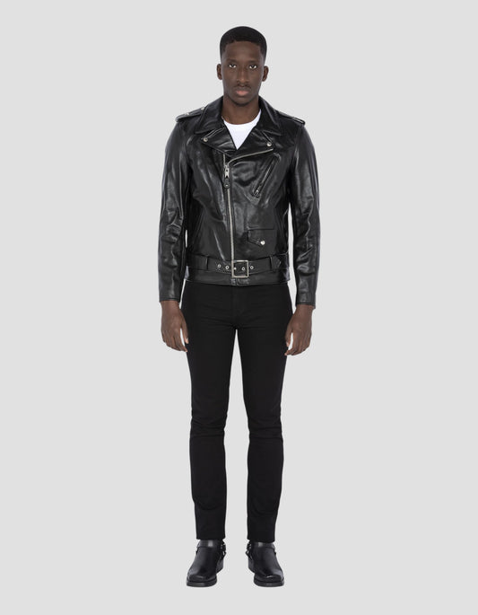 Mythical black perfecto® jacket, horse leather
