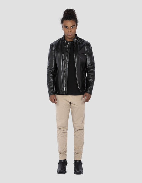 Mythical black USA black biker jacket, horse leather - 641hh Mythical black USA black biker jacket, horse leather - 641hh