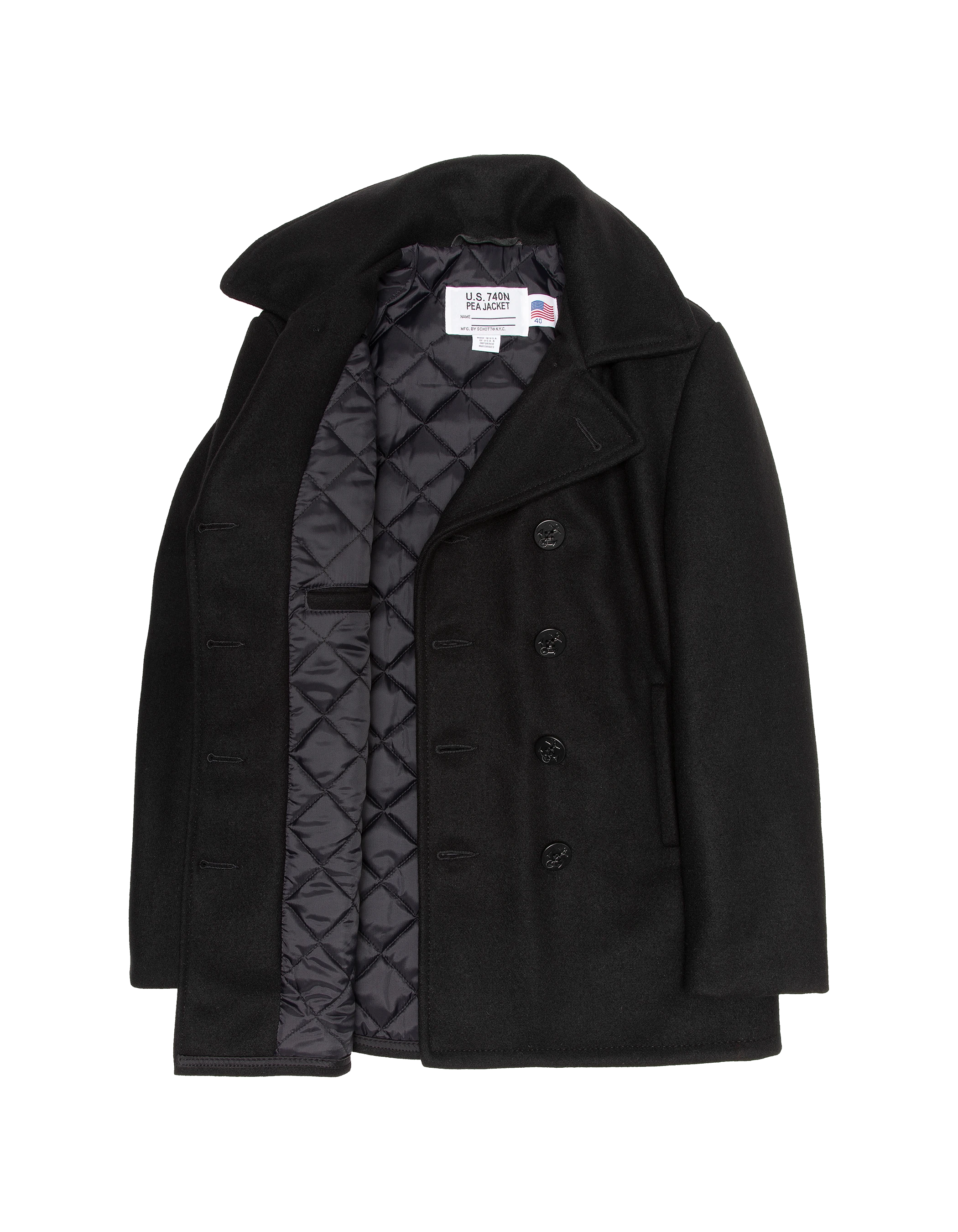 Caban nero in misto lana, leggendario USA-4
