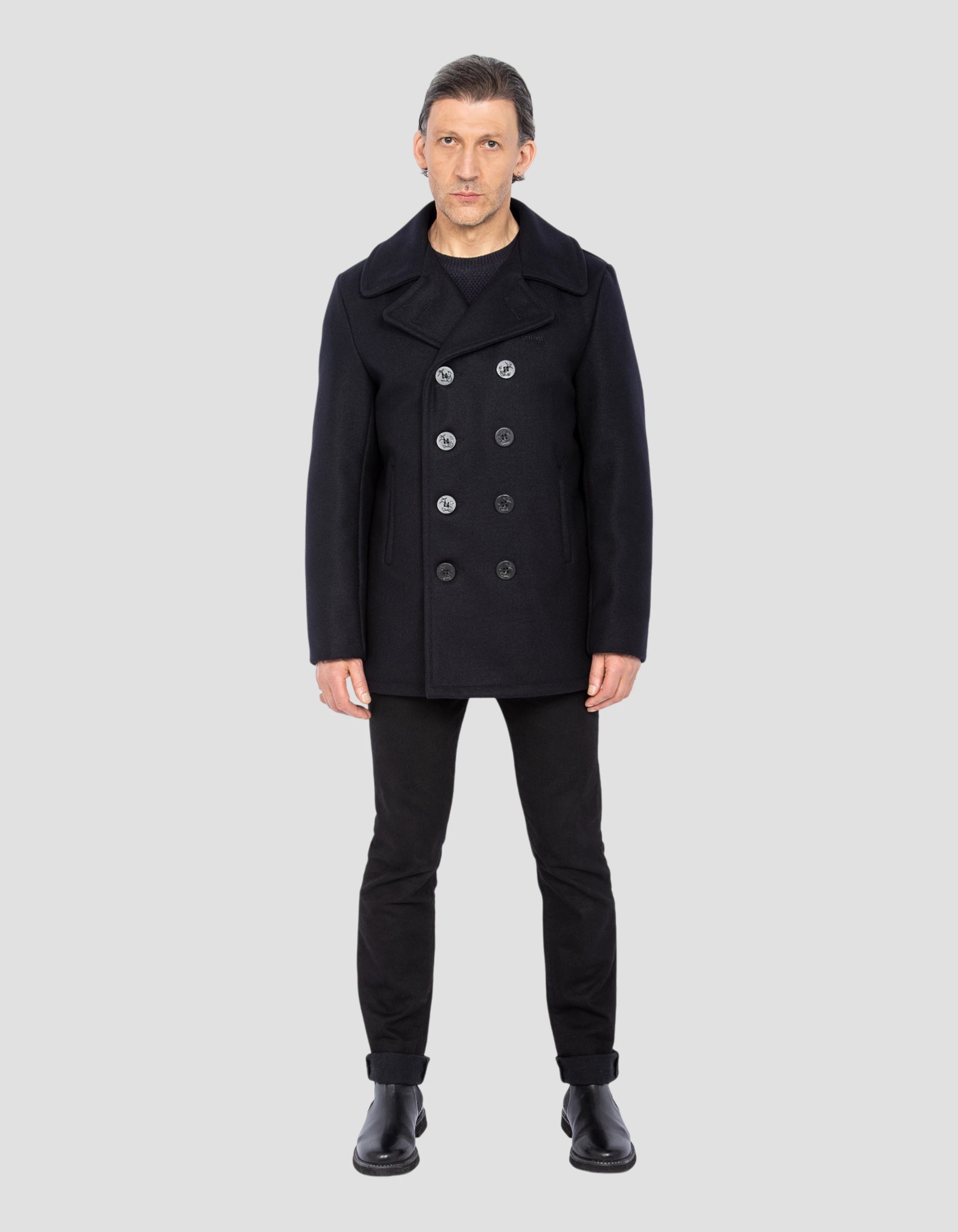 Caban bleu marine en laine mélangée, mythique USA-1