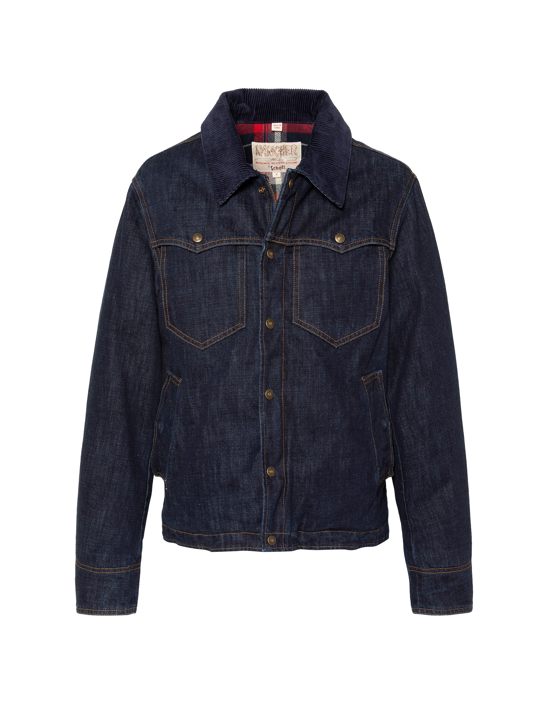Chaqueta ranchera de algodón denim índigo, legendaria EE. UU.-2