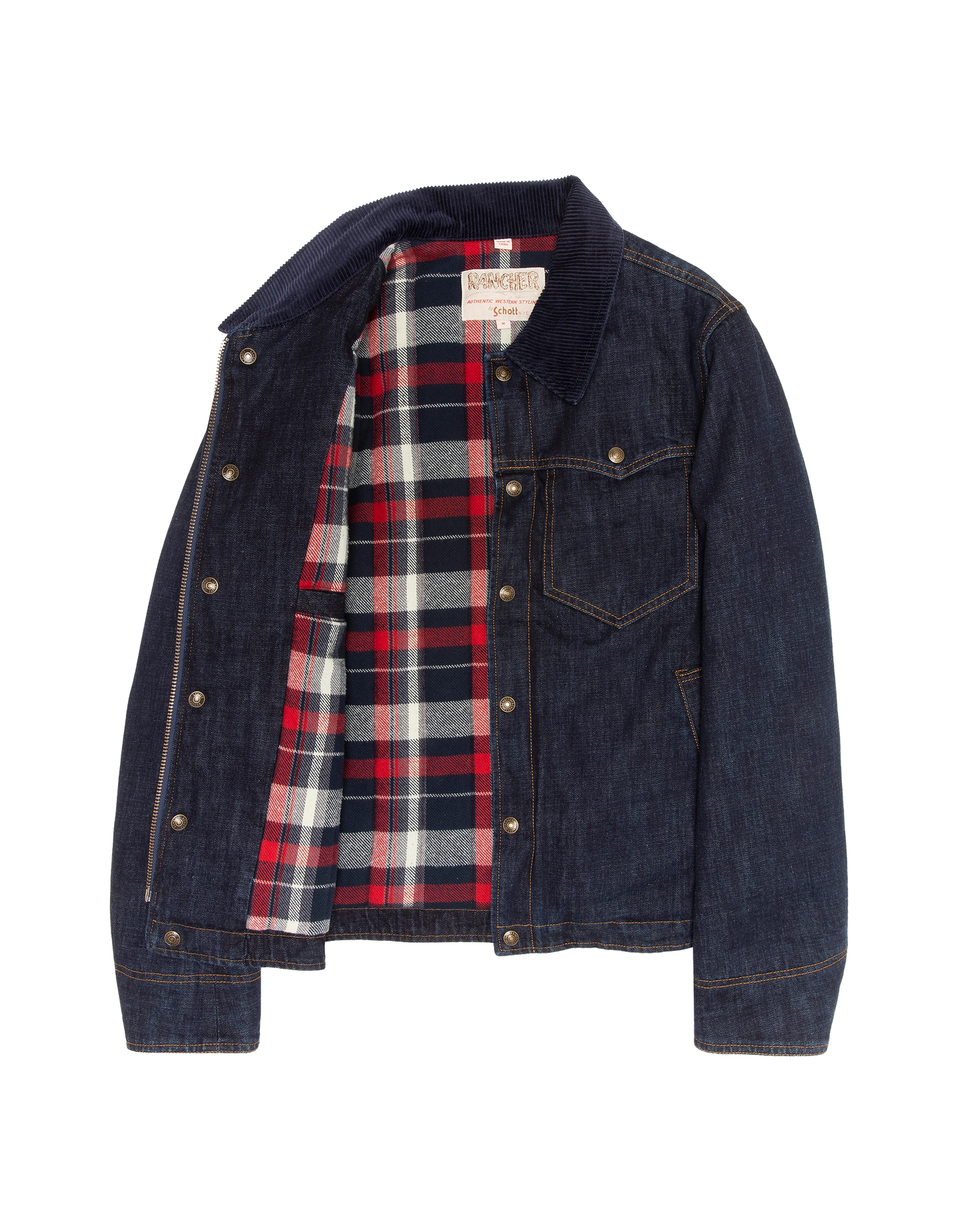 Chaqueta ranchera de algodón denim índigo, legendaria EE. UU.