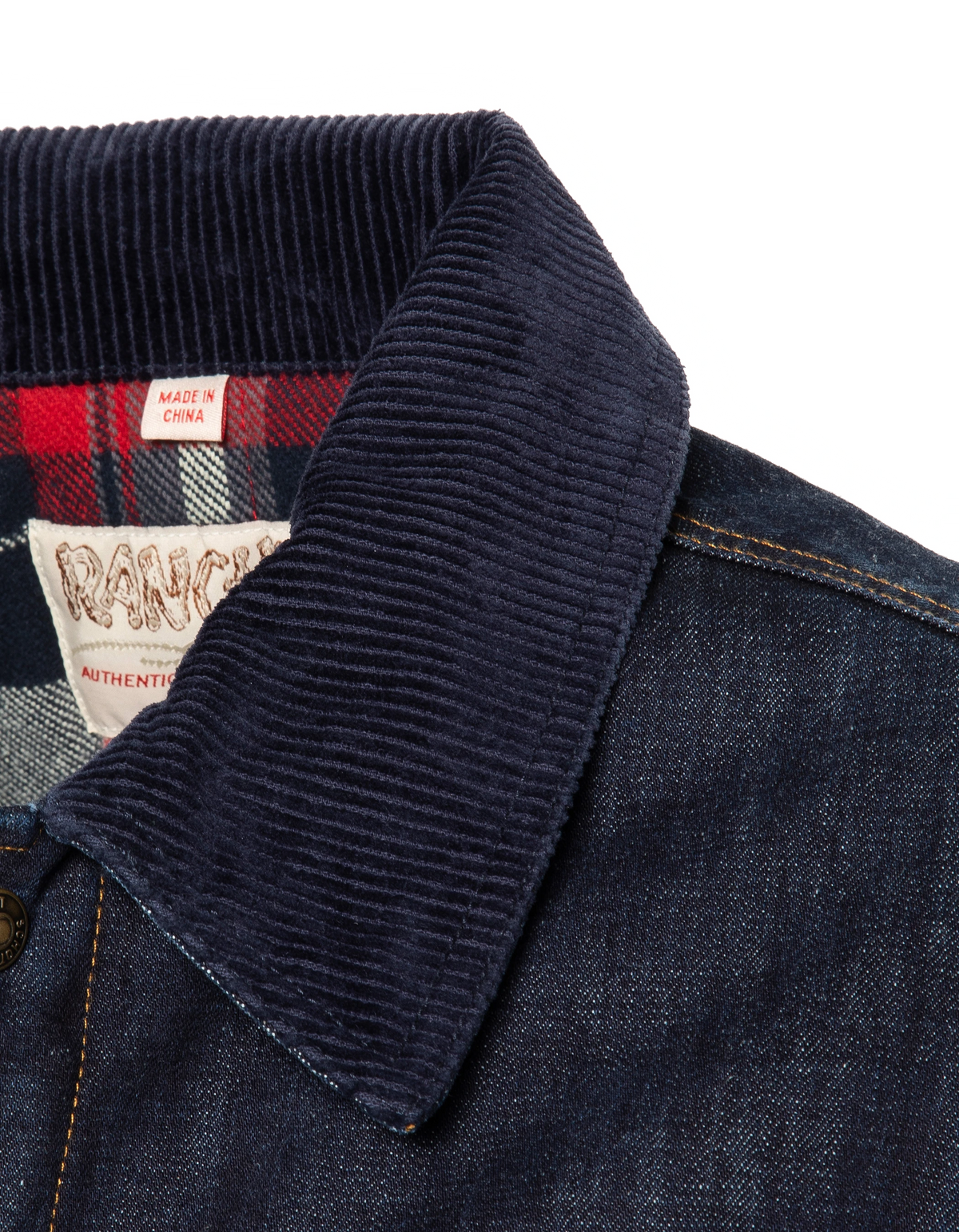 Chaqueta ranchera de algodón denim índigo, legendaria EE. UU.-9