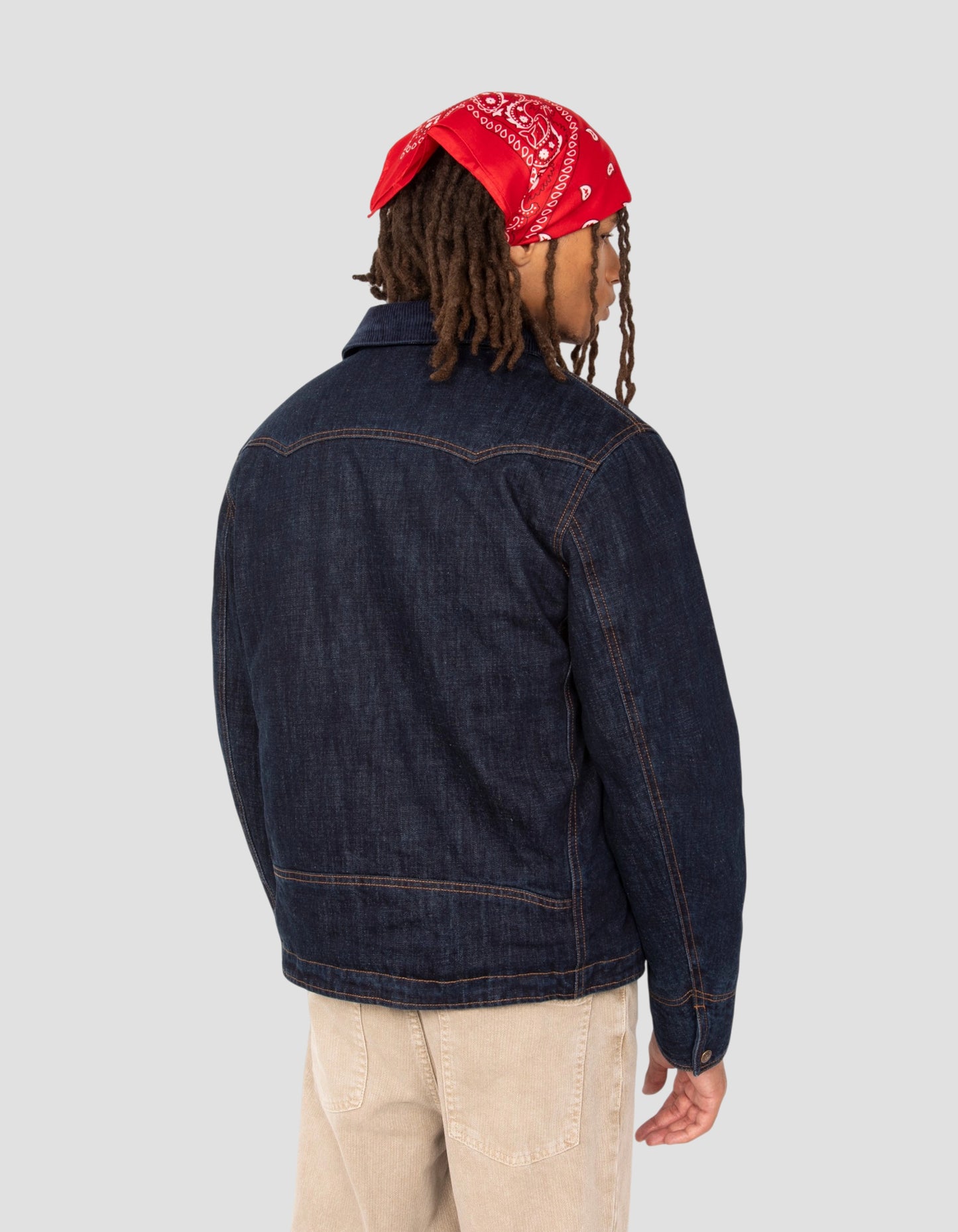Chaqueta ranchera de algodón denim índigo, legendaria EE. UU.