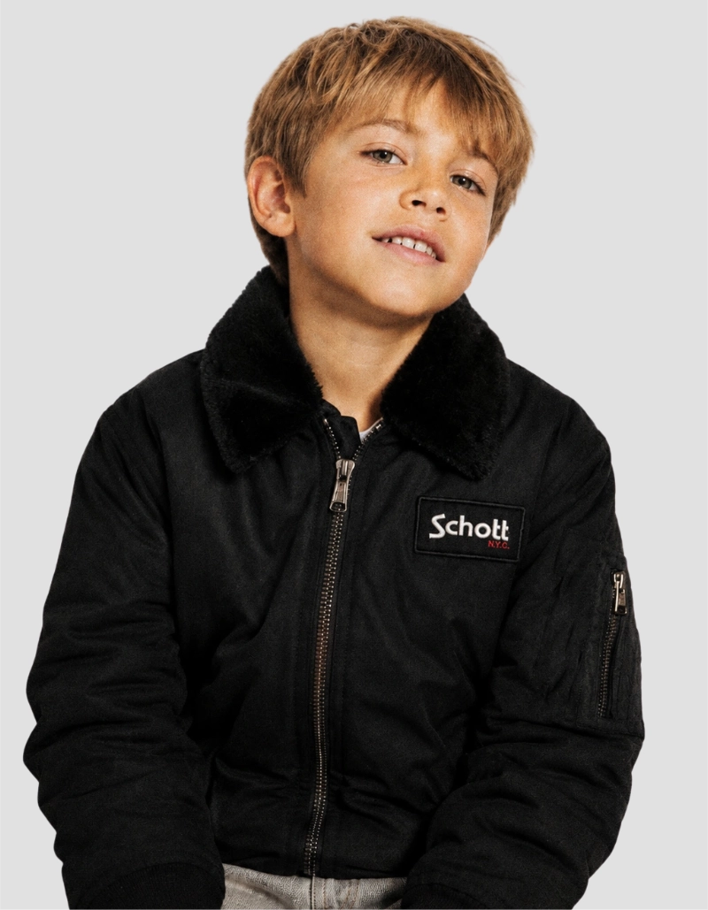 flight jacket black child-1
