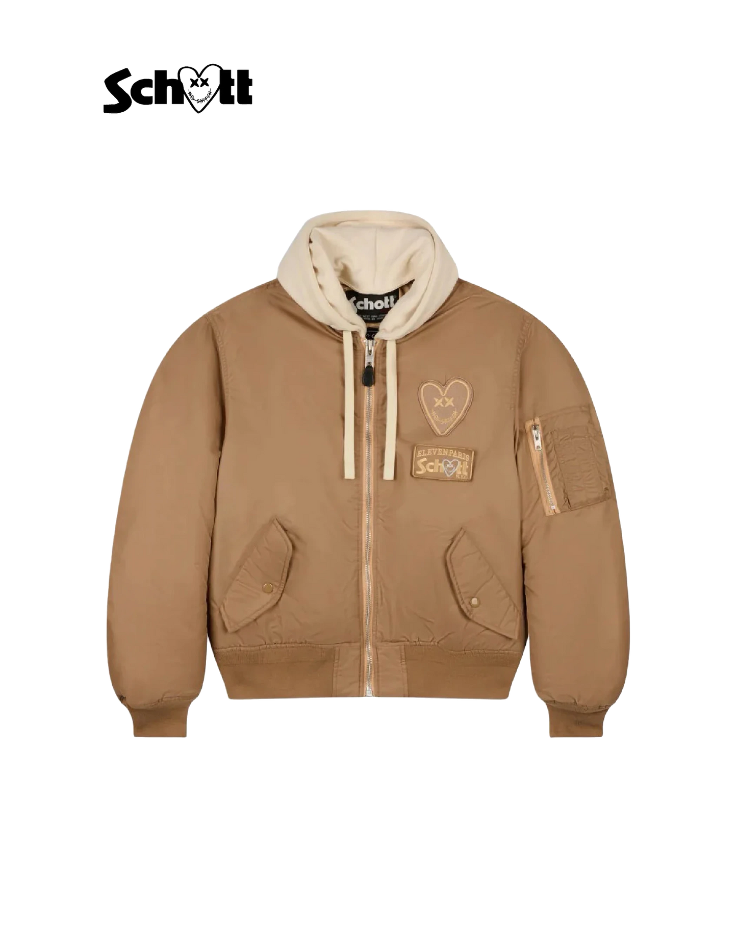 Schott NYC® X Eleven Paris gemischter Beige gemischter Bomber