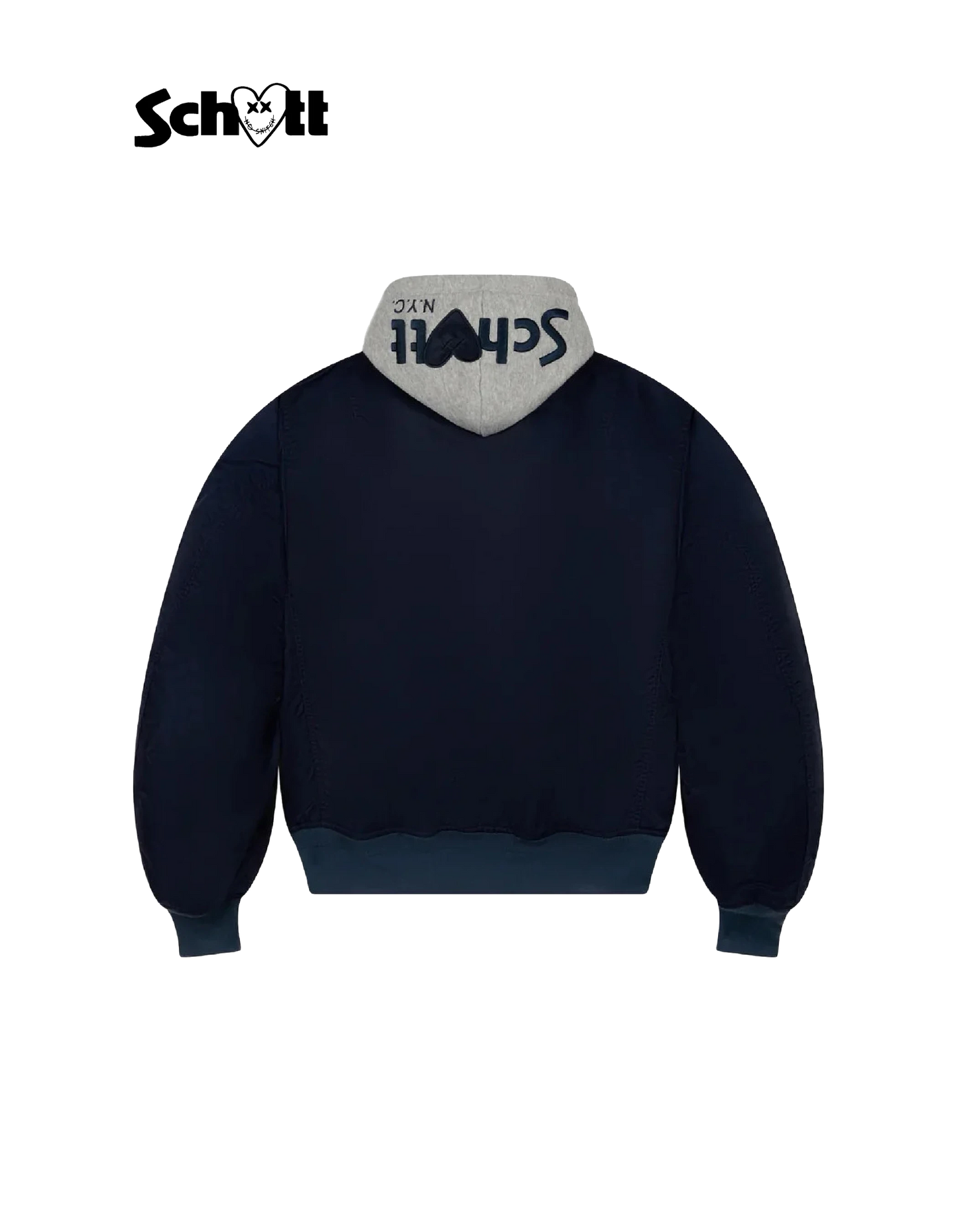 SCHOTT NYC® X Eleven Paris bombardiere blu scuro misto