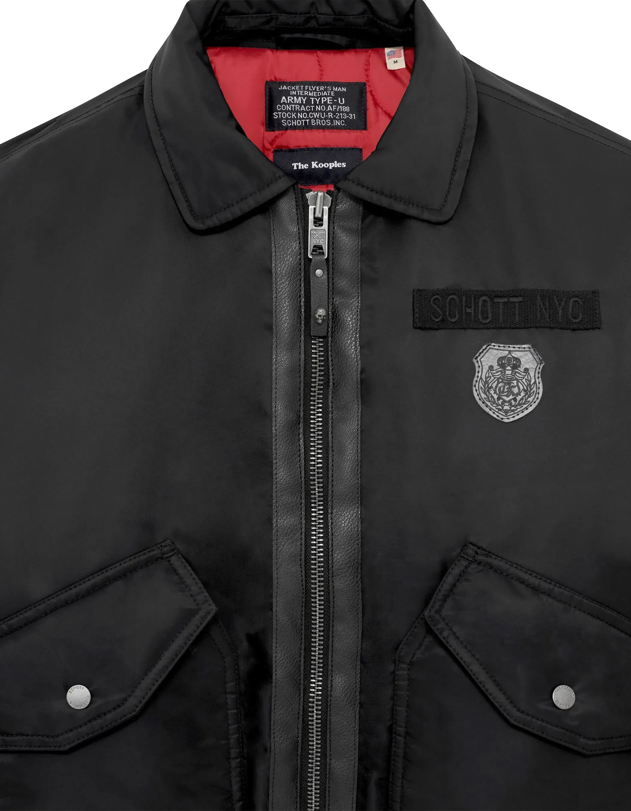 Männerschwarzer Pilot Schott NYC® X the Kooples-2