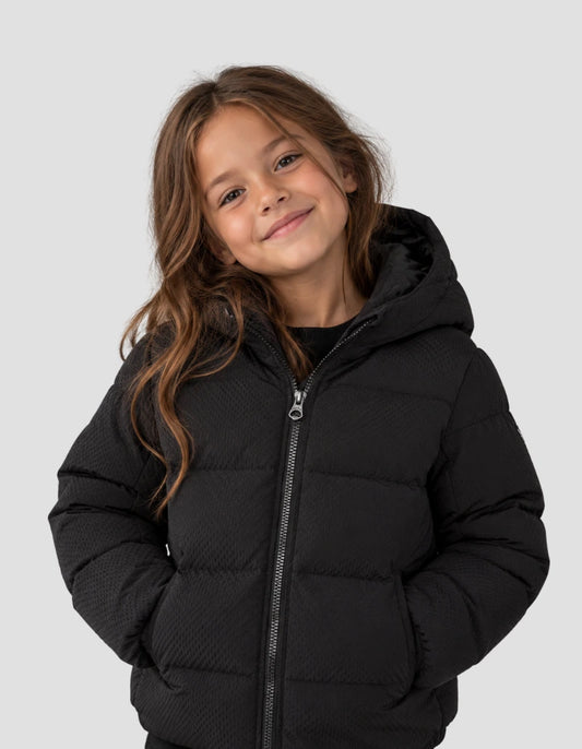 Doudoune à capuche noire enfant