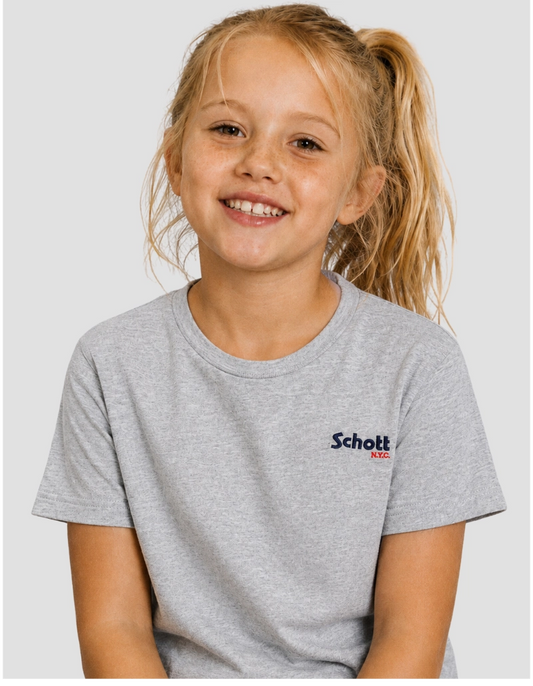 Kinder gesticktes graues T-Shirt