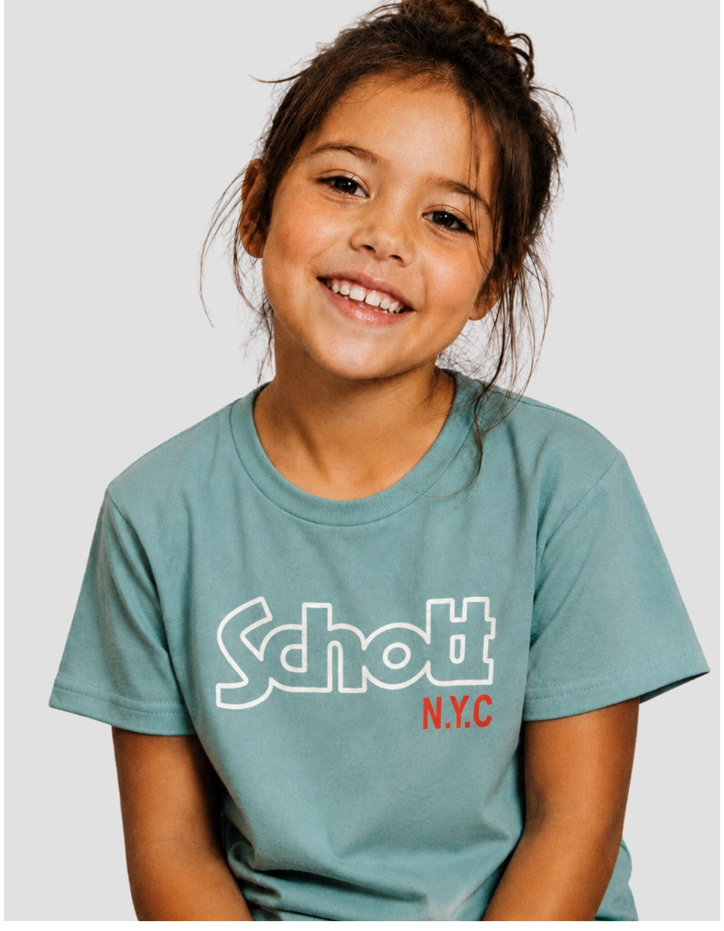 T-shirt di Sage Khaki Child Stampa-1
