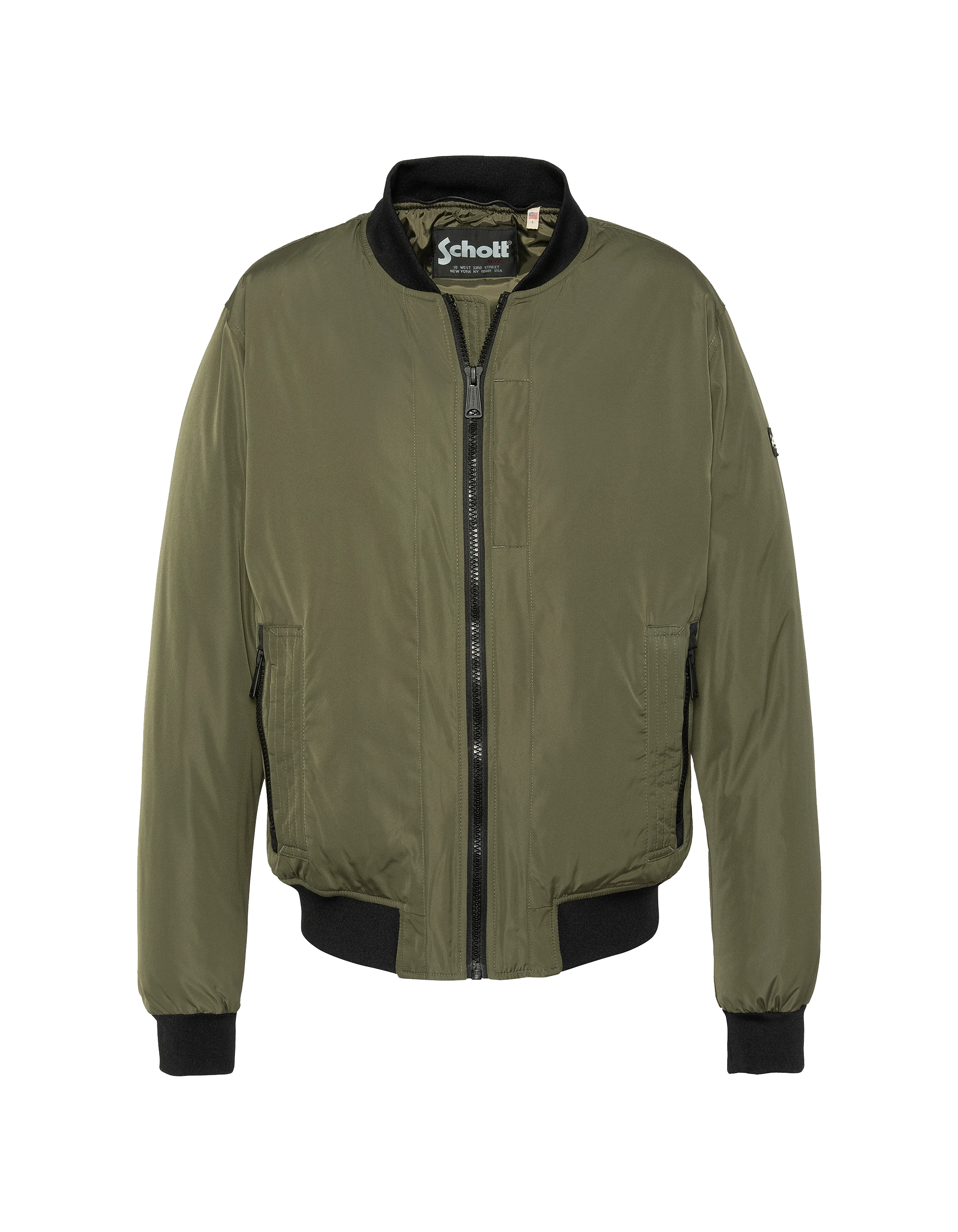 Blouson kaki à capuche avec plastron amovible-6