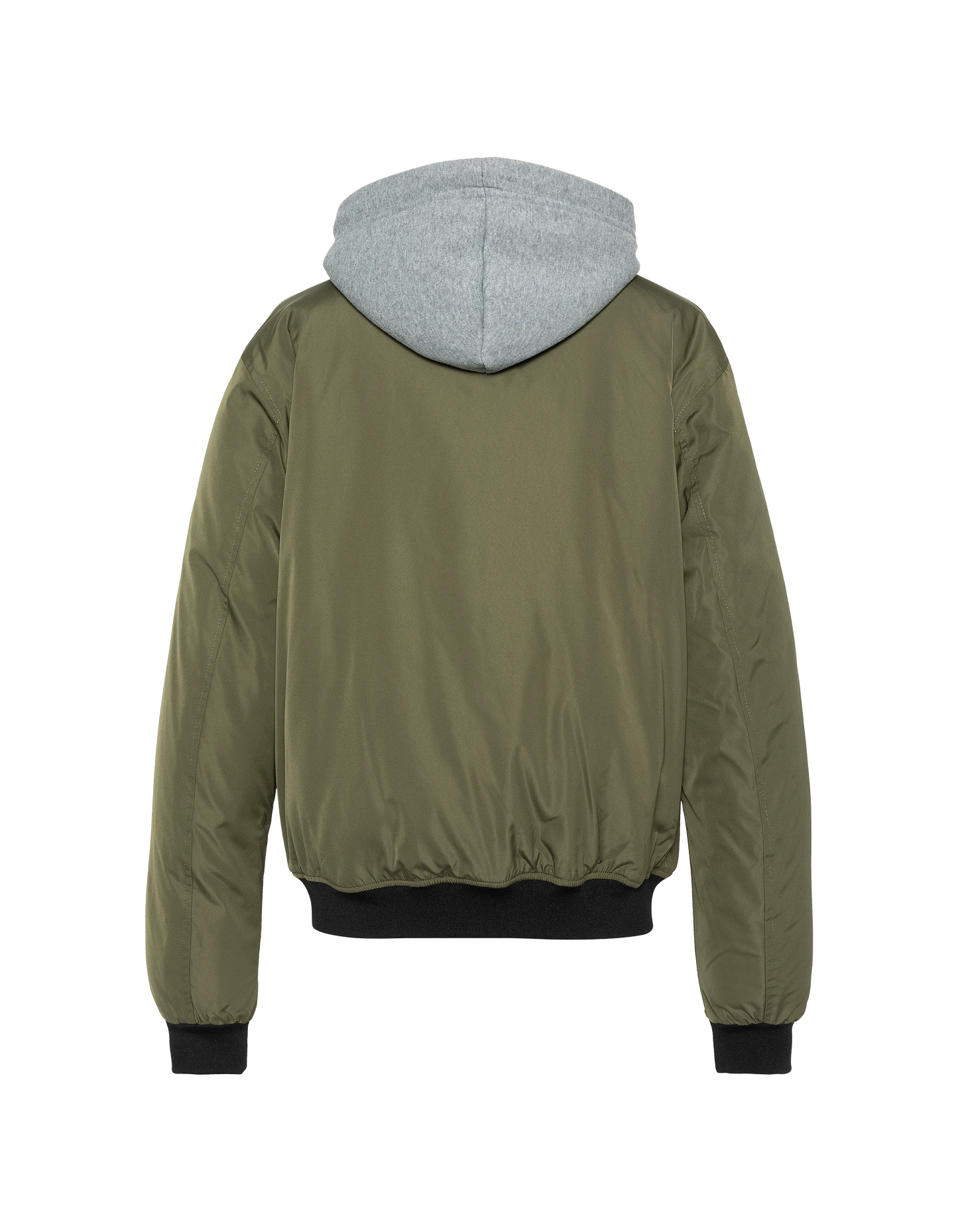 Blouson kaki à capuche avec plastron amovible