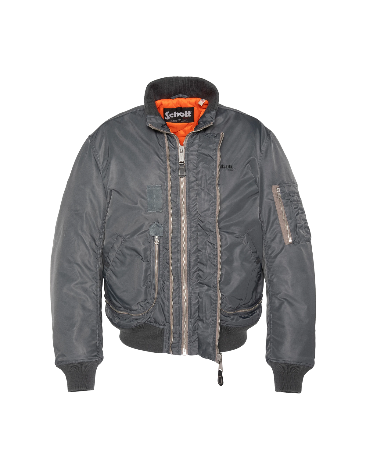Blouson bomber tactique étain double zip, coupe oversize-7