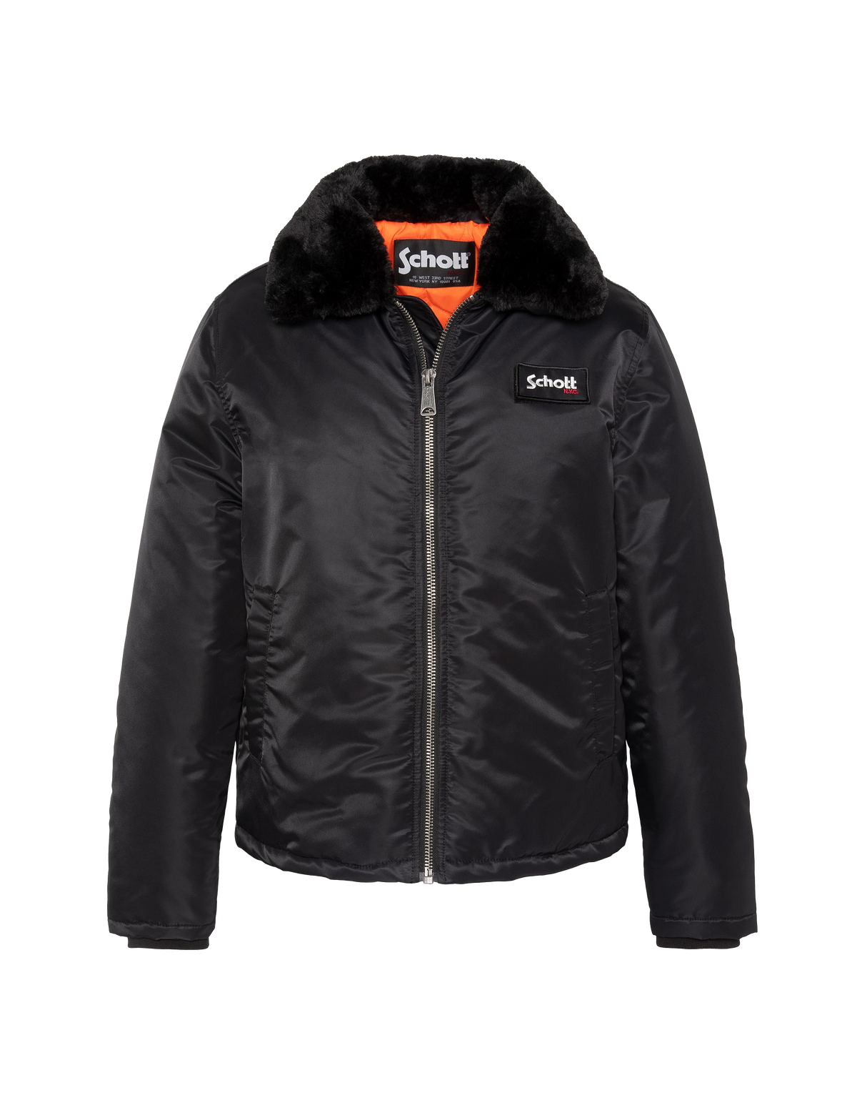 Blouson security noir à col amovible