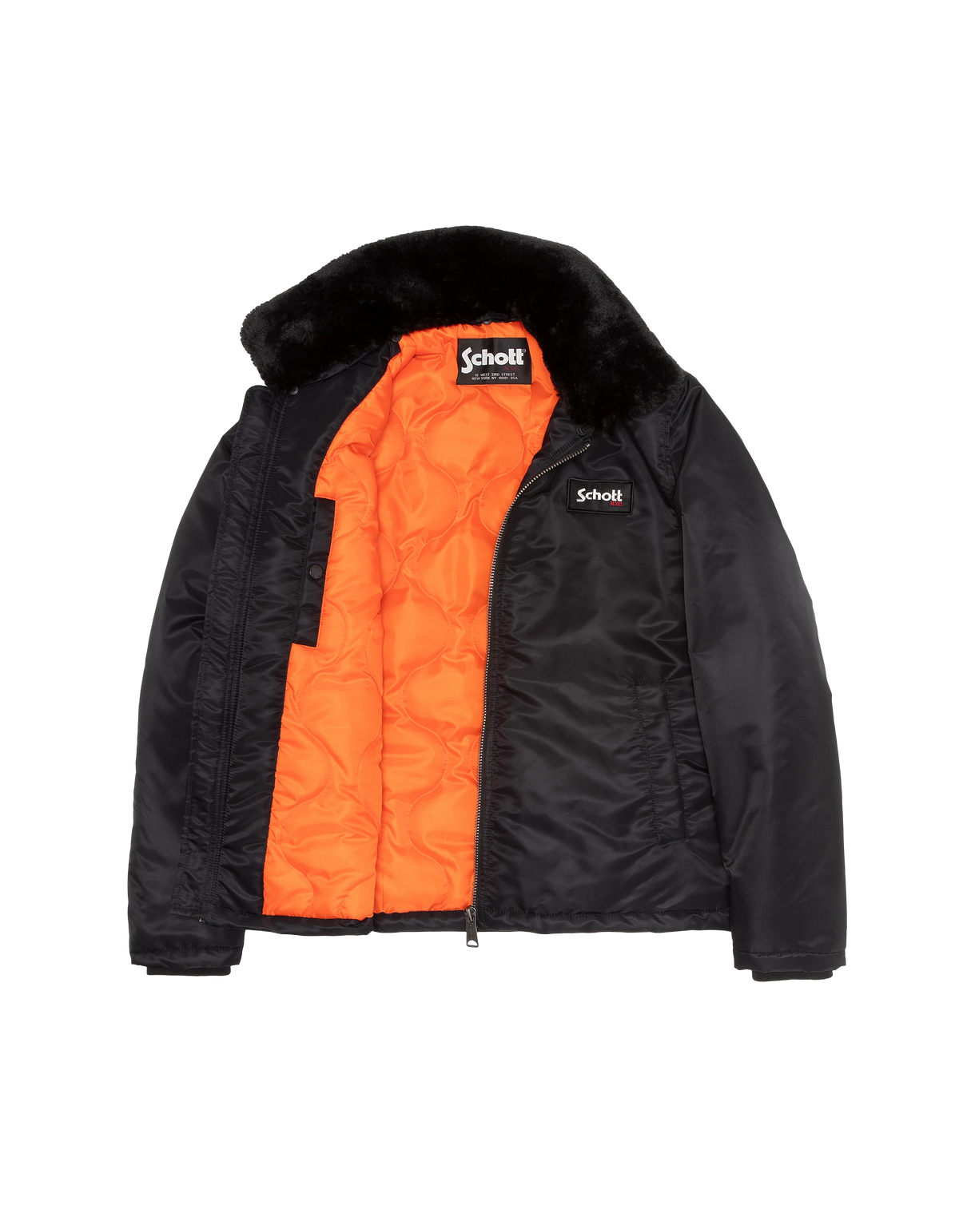 Blouson security noir à col amovible