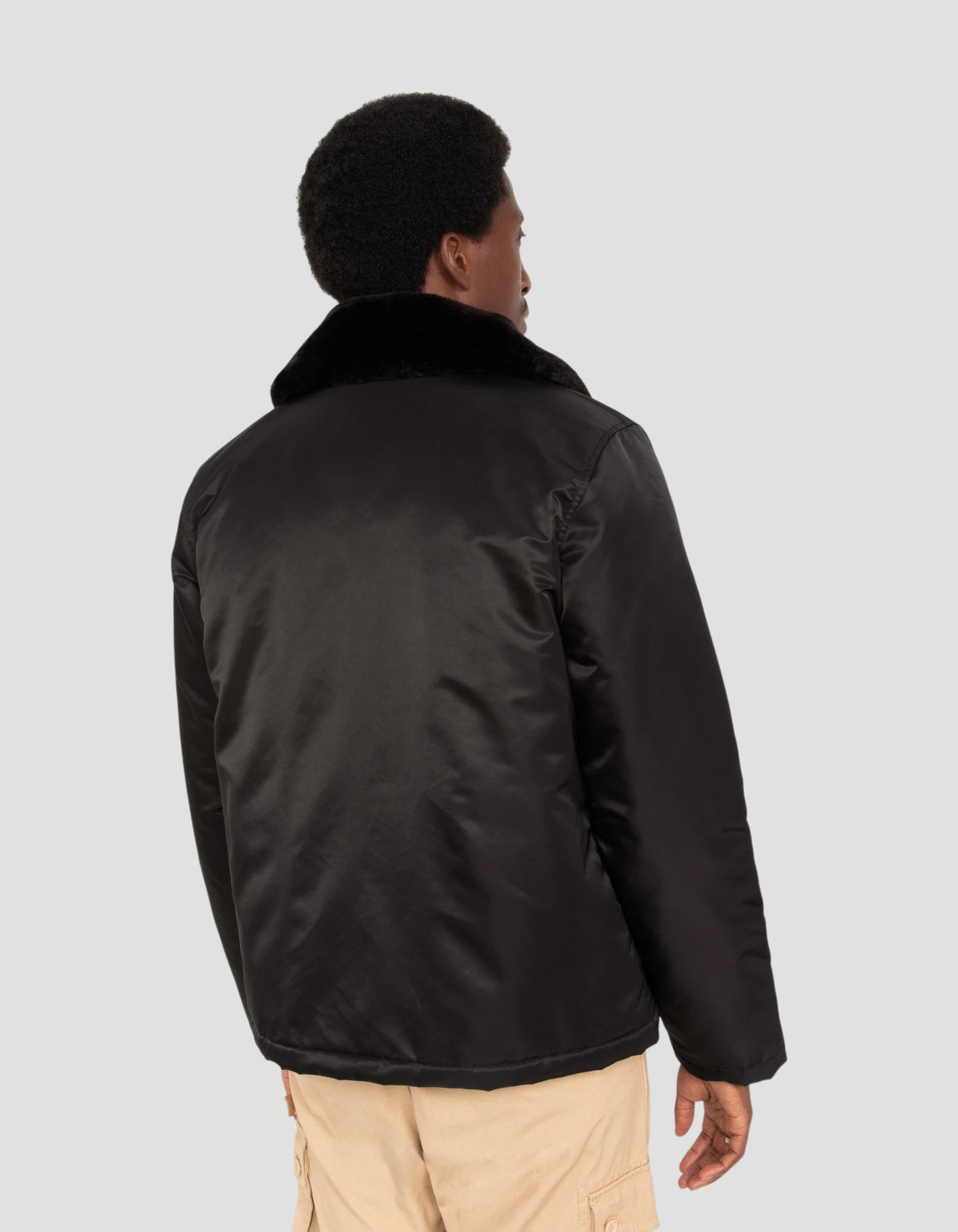 Blouson security noir à col amovible