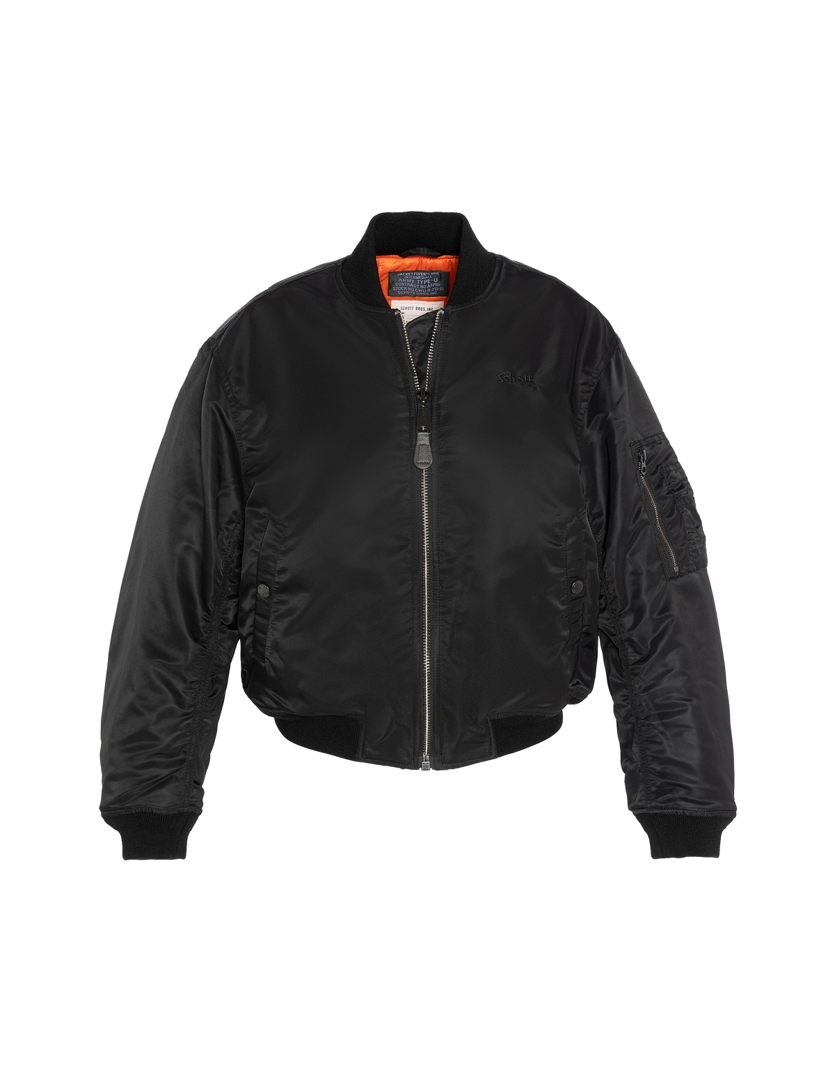 Bomber ma -1 90's black in recycled nylon, short cut and comfort Bomber ma -1 90's black in recycled nylon, short cut and comfort