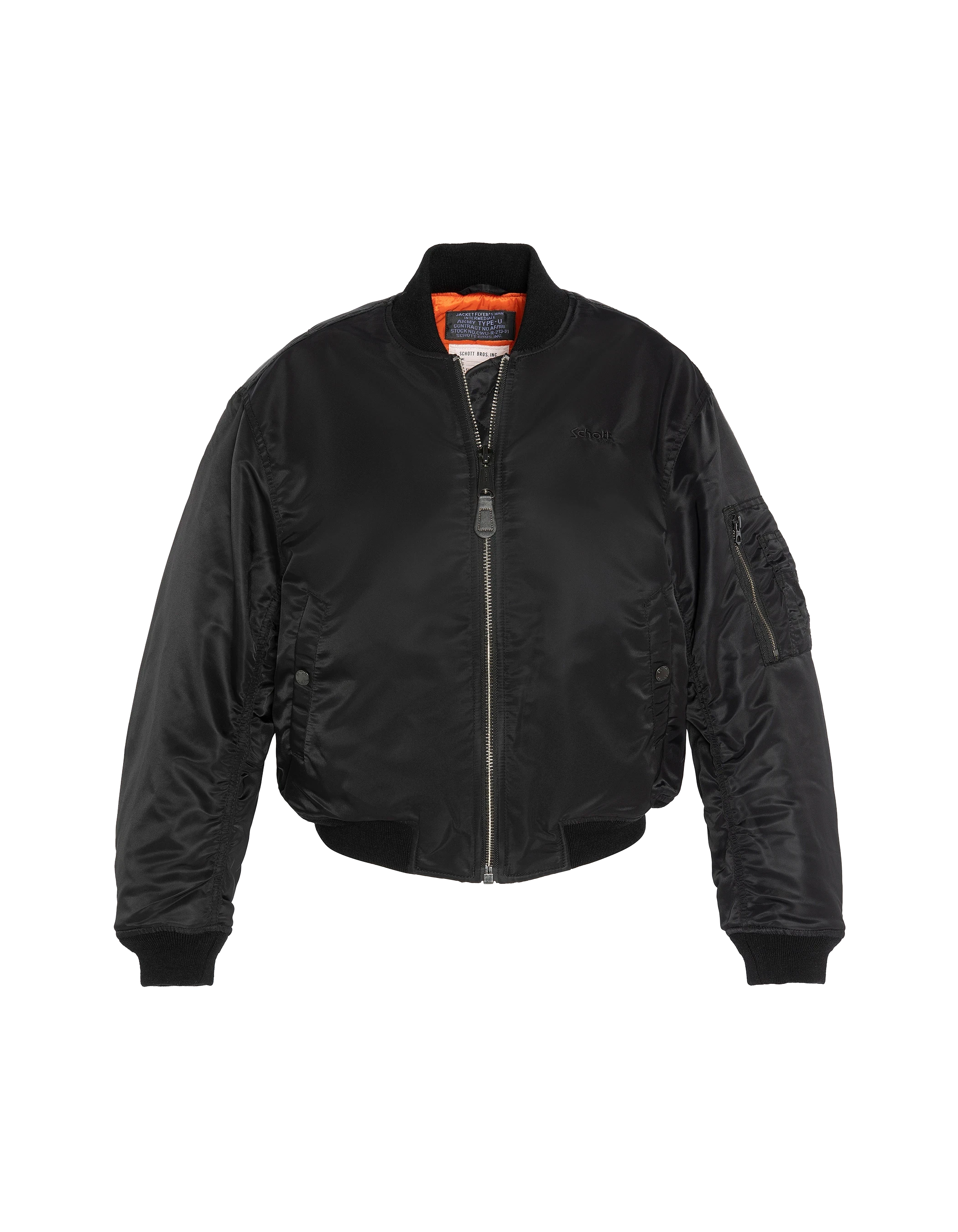 Bomber ma -1 90's black in recycled nylon, short cut and comfort Bomber ma -1 90's black in recycled nylon, short cut and comfort