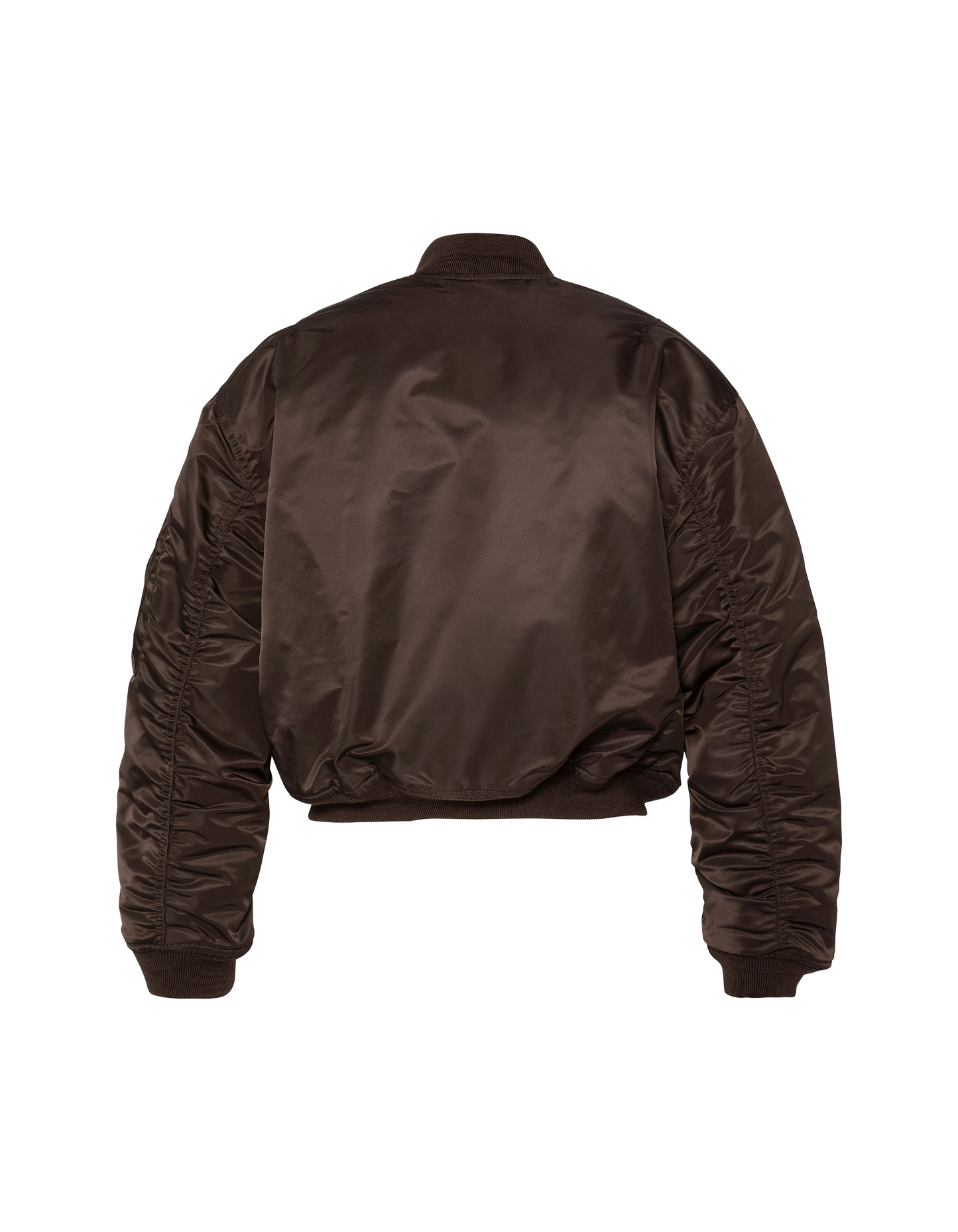 Bomber MA-1 90's marron foncé en nylon recyclé, coupe courte et confort