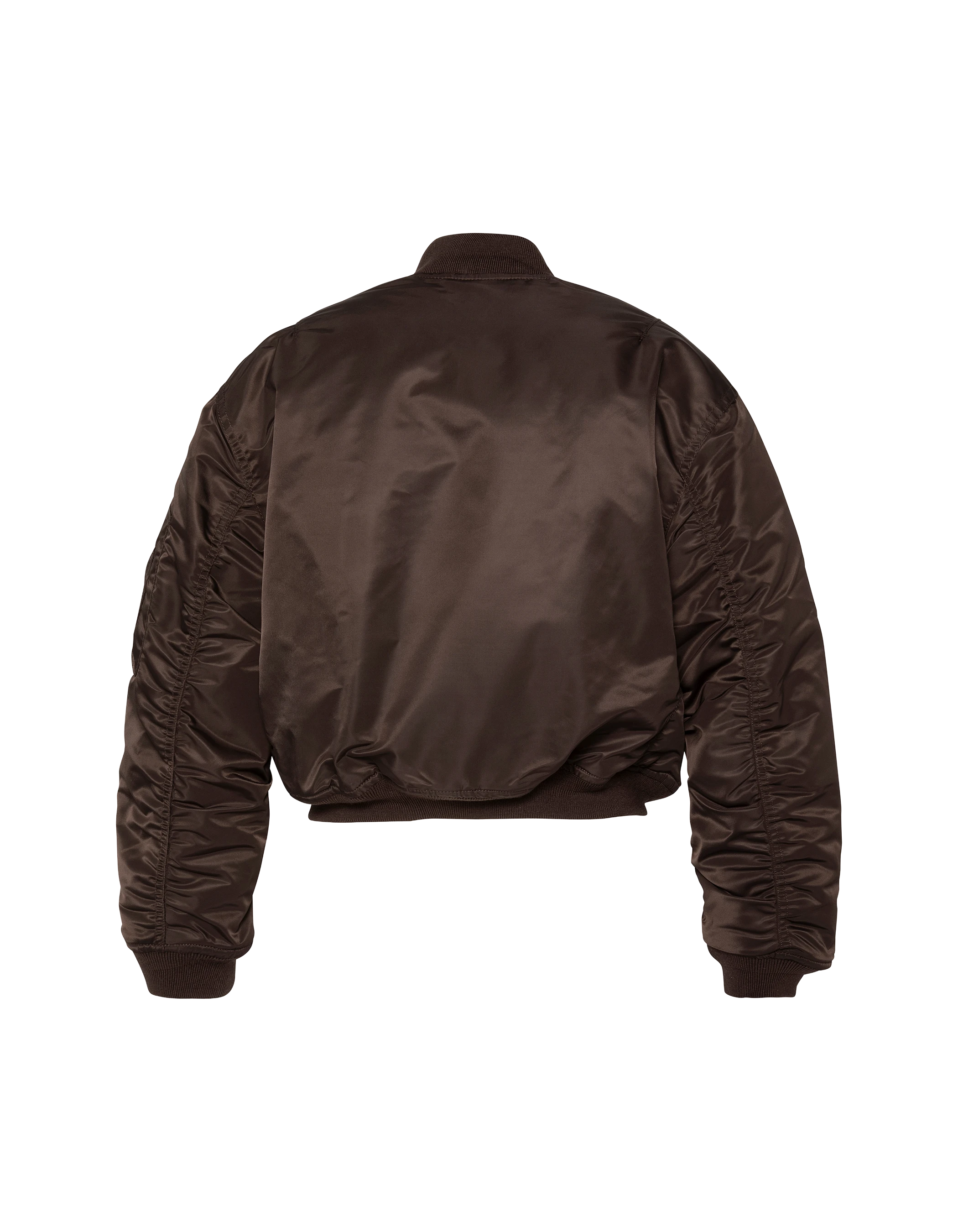 Bomber MA-1 90's marron foncé en nylon recyclé, coupe courte et confort-3
