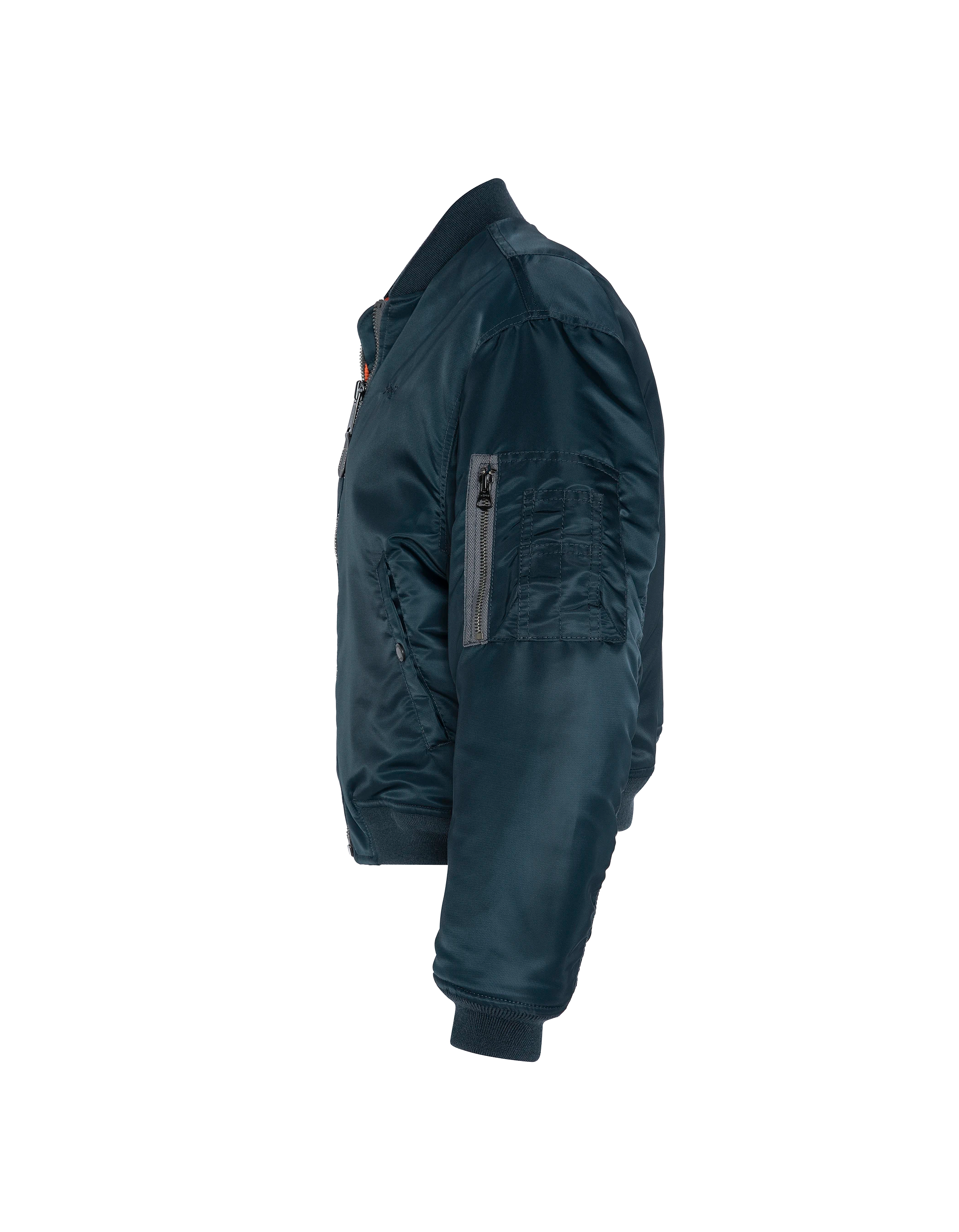 Bomber MA-1 90's bleu marine en nylon recyclé, coupe courte et confort-7