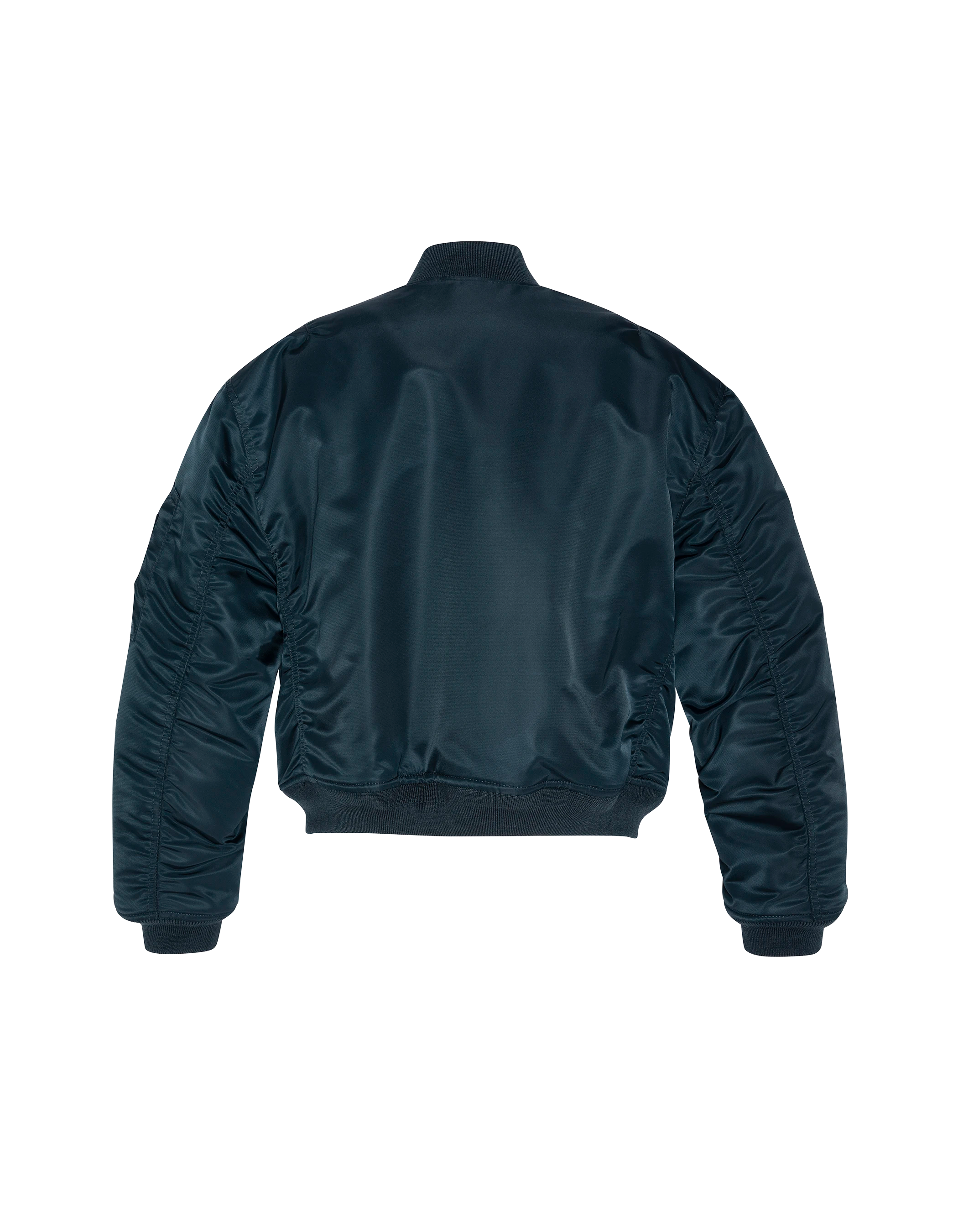Bomber MA-1 90's bleu marine en nylon recyclé, coupe courte et confort-8