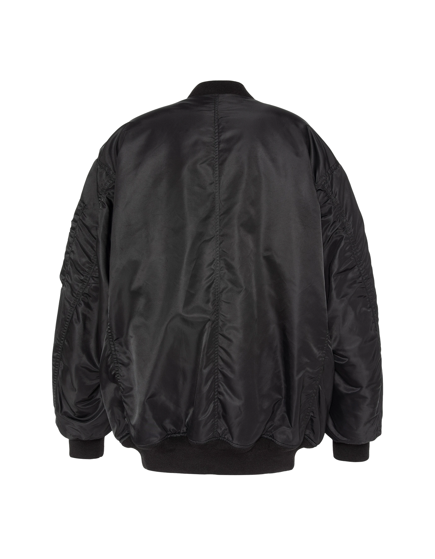 Bombardero tipo ma-1 negro largo, corte de gran tamaño