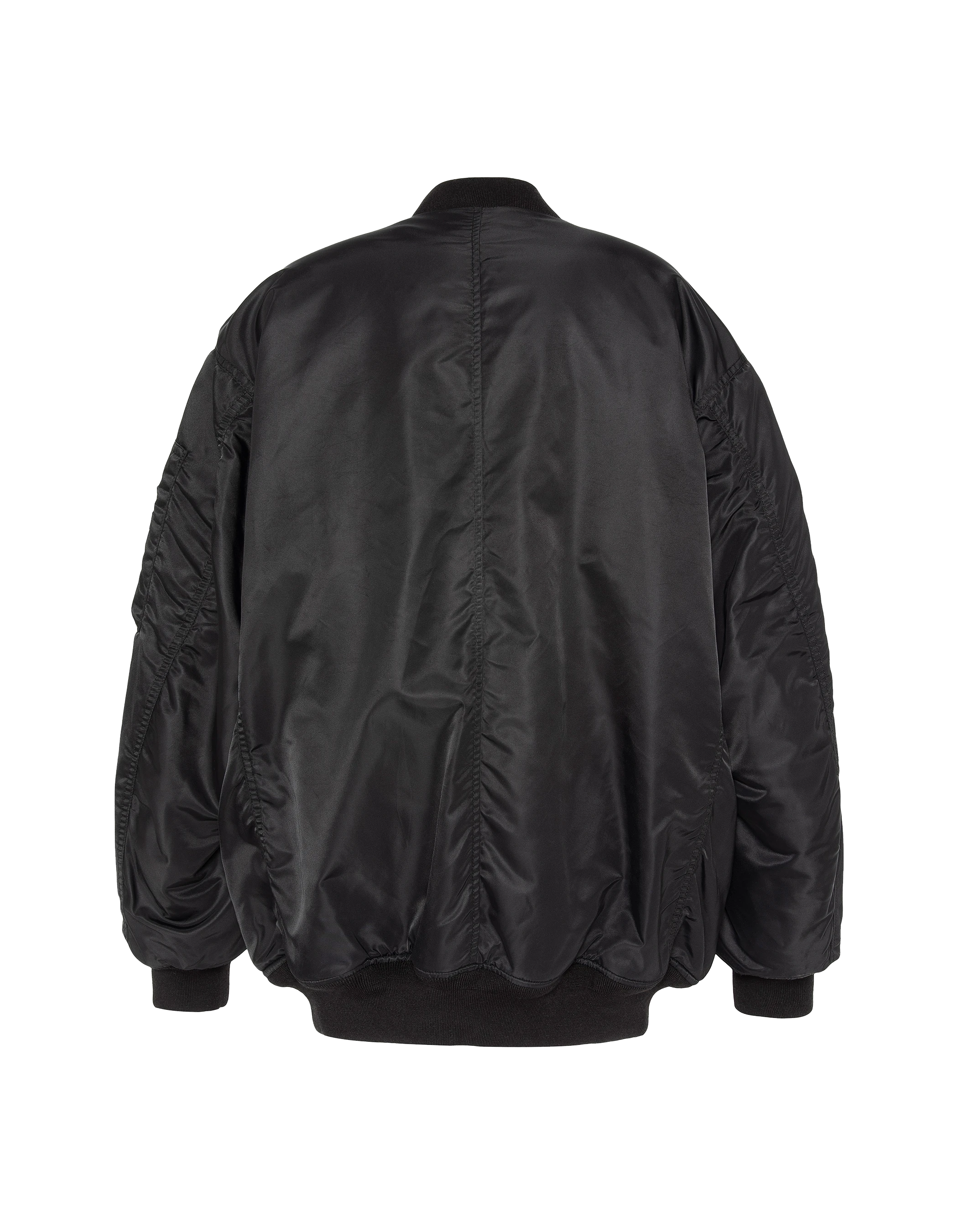 Bombardero tipo ma-1 negro largo, corte de gran tamaño-2