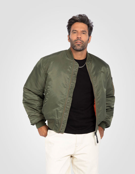 Bomber MA-1 taglio anni '90 in nylon riciclato