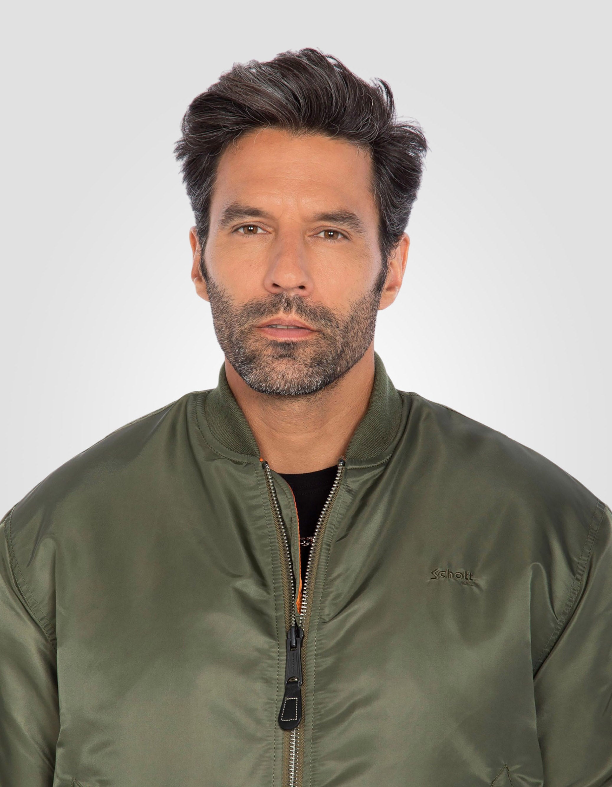 Bomber ma -1 90er Armee Khaki in recyceltem Nylon, übergroße