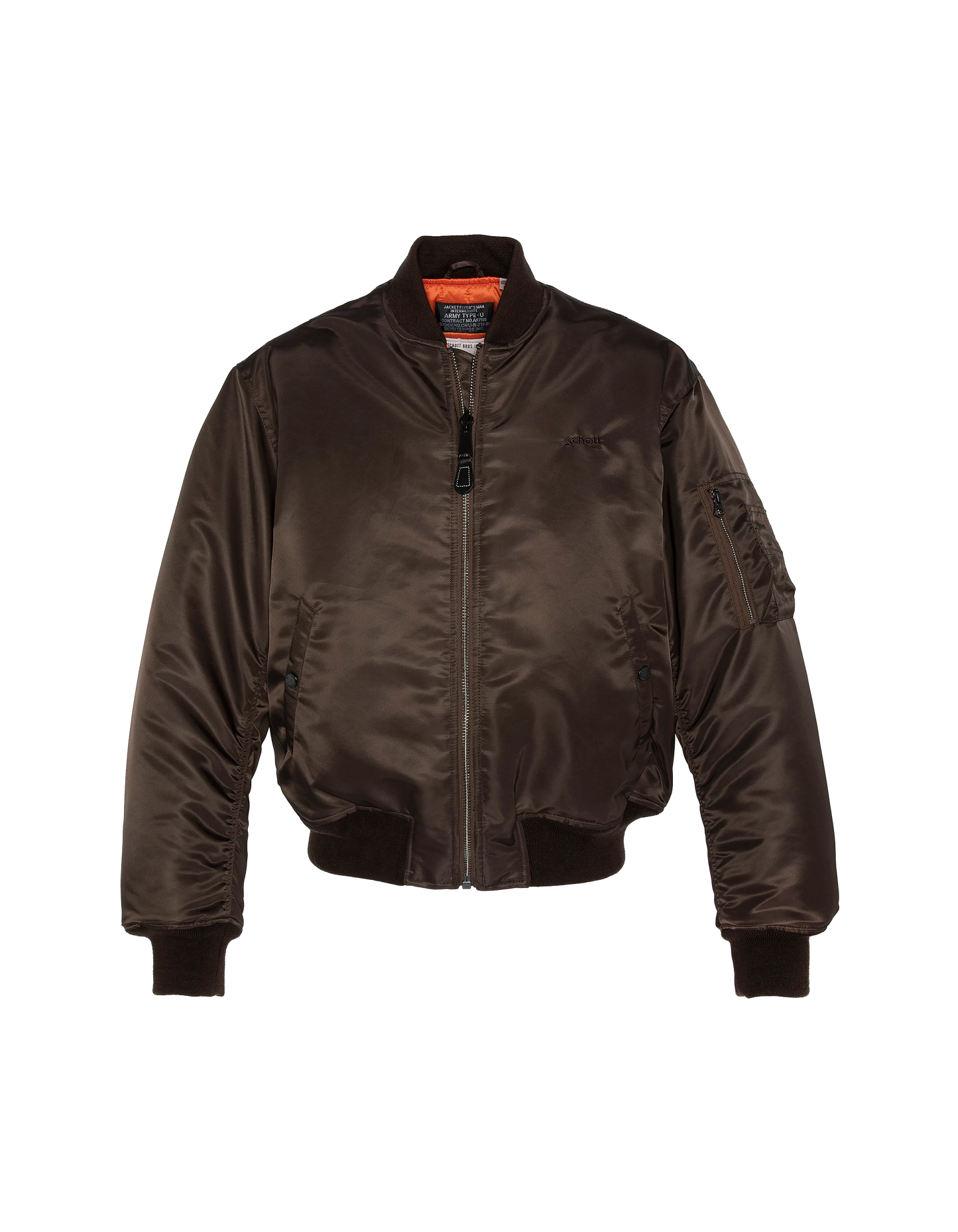 Bomber MA-1 90er dunkelbraun in recyceltem Nylon, übergroßer Schnitt