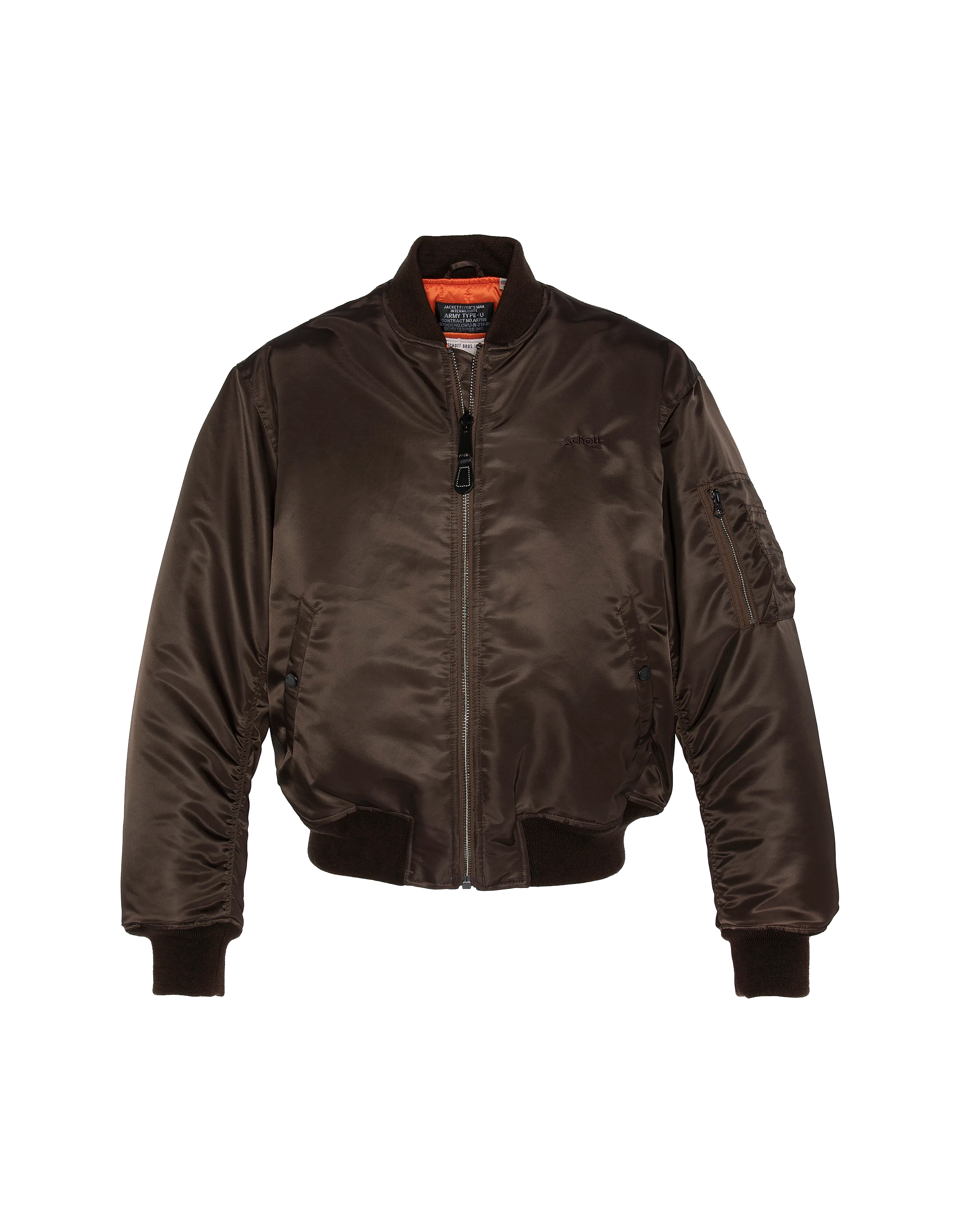 Bomber MA-1 90er dunkelbraun in recyceltem Nylon, übergroßer Schnitt-1