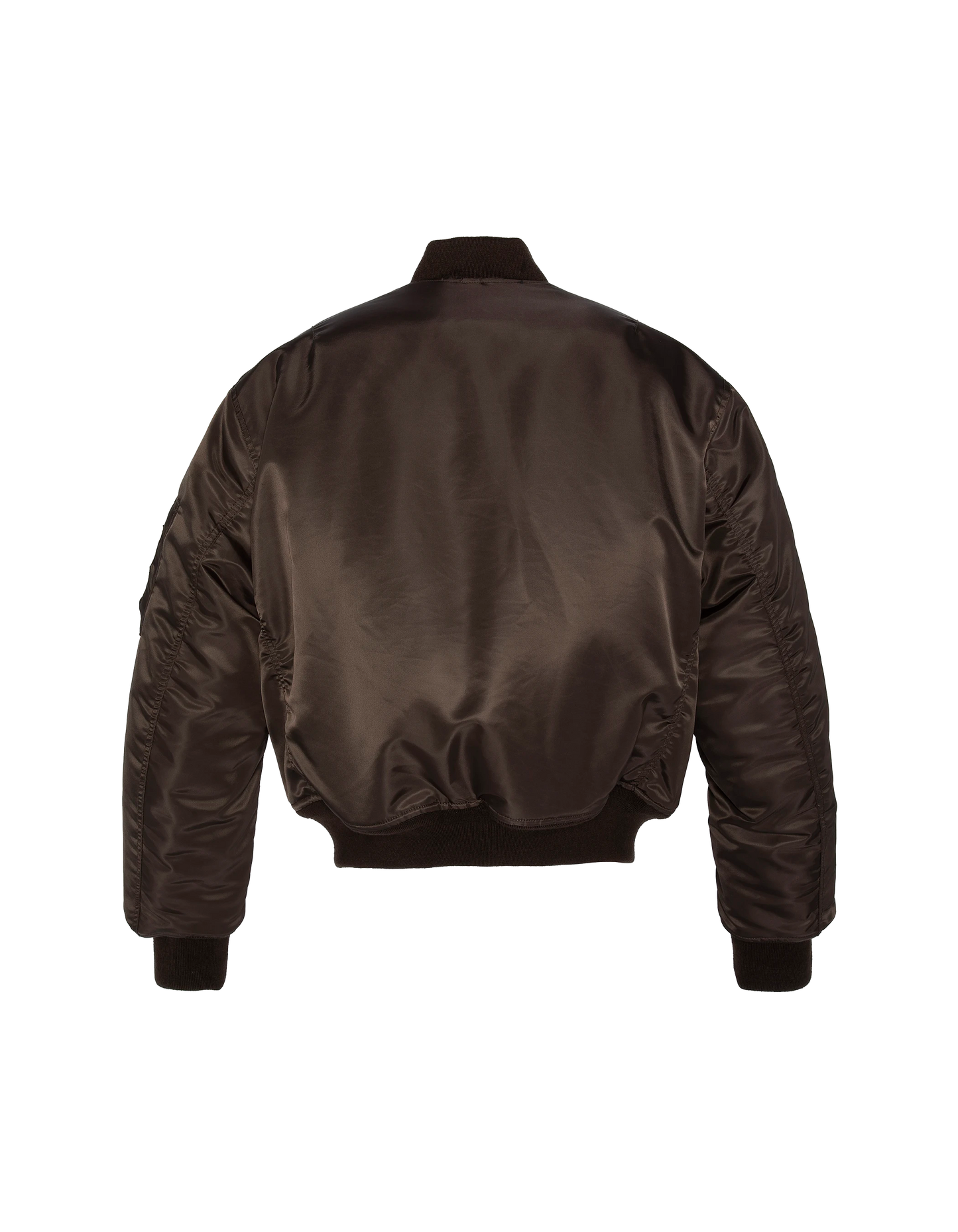 Bomber MA-1 90er dunkelbraun in recyceltem Nylon, übergroßer Schnitt