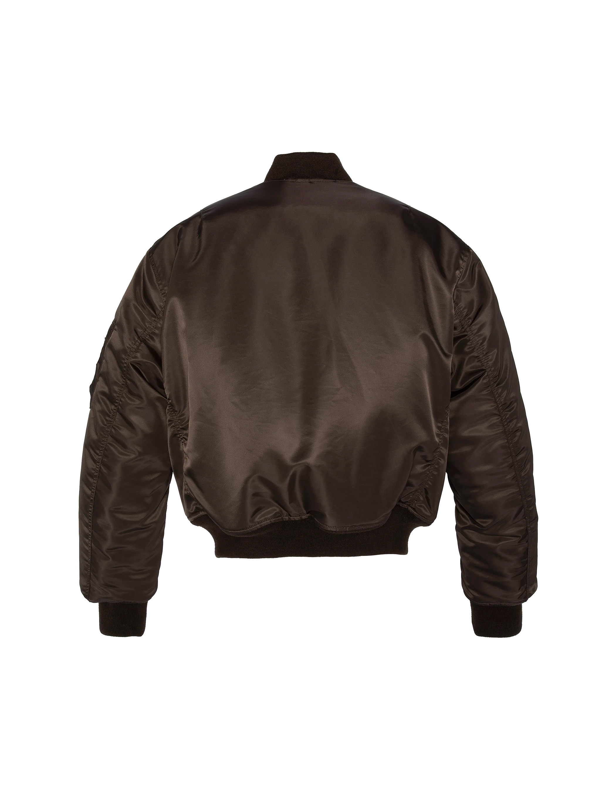 Bomber MA-1 90er dunkelbraun in recyceltem Nylon, übergroßer Schnitt-2
