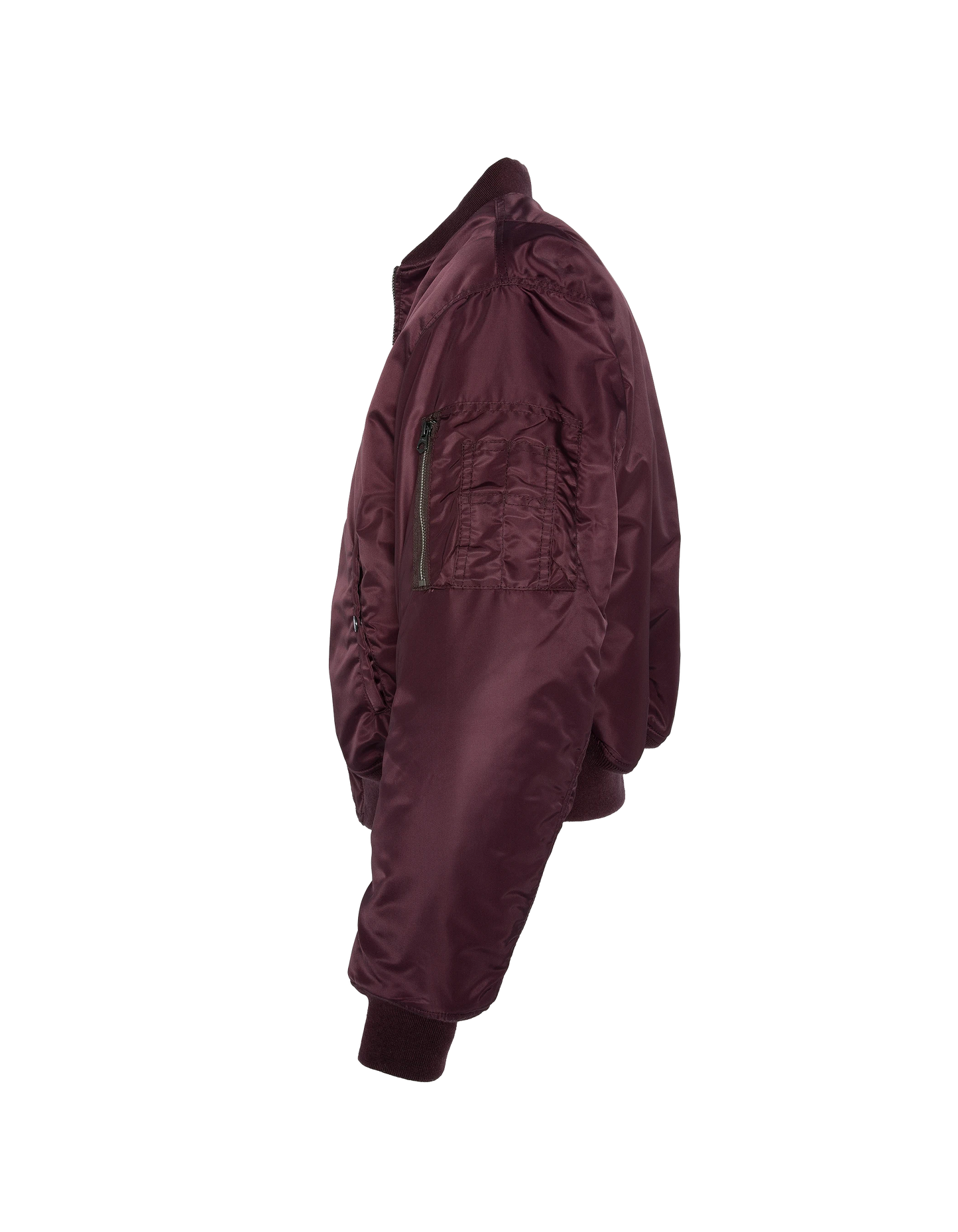 Bomber MA-1 Dark Bordeaux degli anni '90 in nylon riciclato, oversize Cut