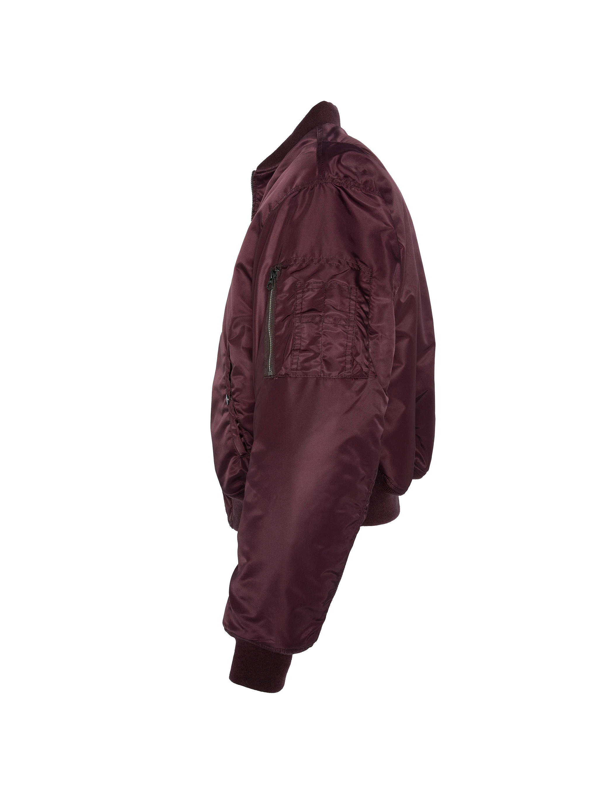 Bomber MA-1 Dark Bordeaux degli anni '90 in nylon riciclato, oversize Cut-3