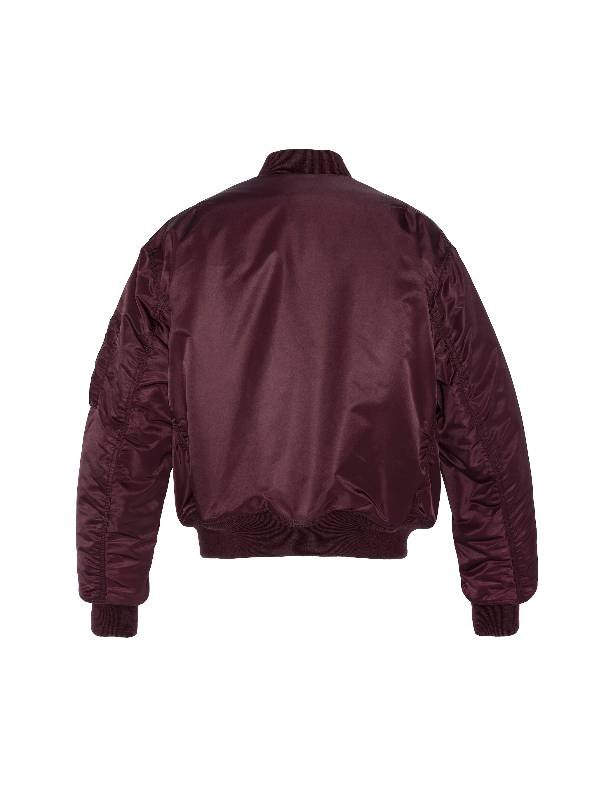 Bomber MA-1 Dark Bordeaux degli anni '90 in nylon riciclato, oversize Cut-2