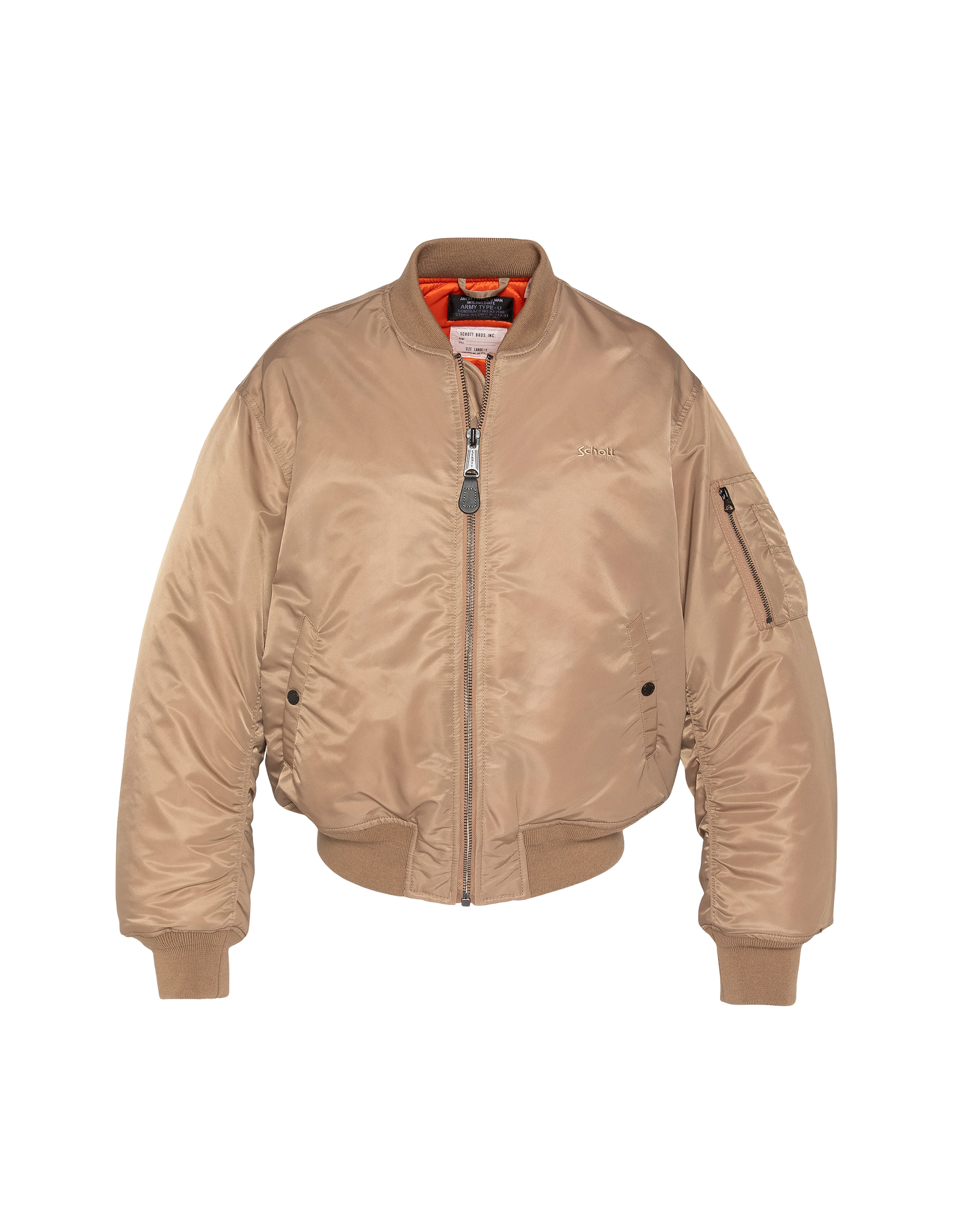Bomber MA-1 90's désert en nylon recyclé, coupe oversize, grande taille