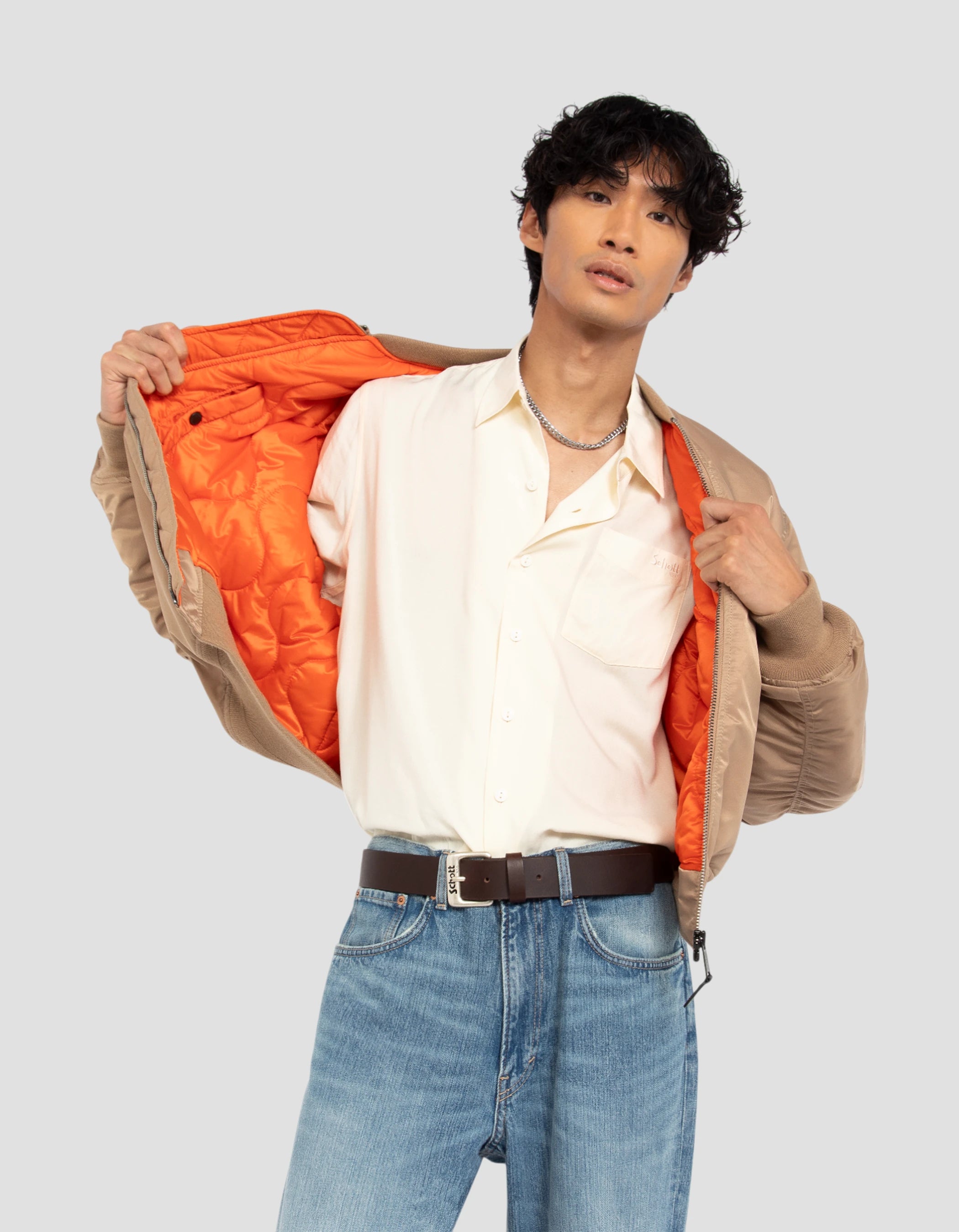 Bomber MA-1 90's désert en nylon recyclé, coupe oversize-6