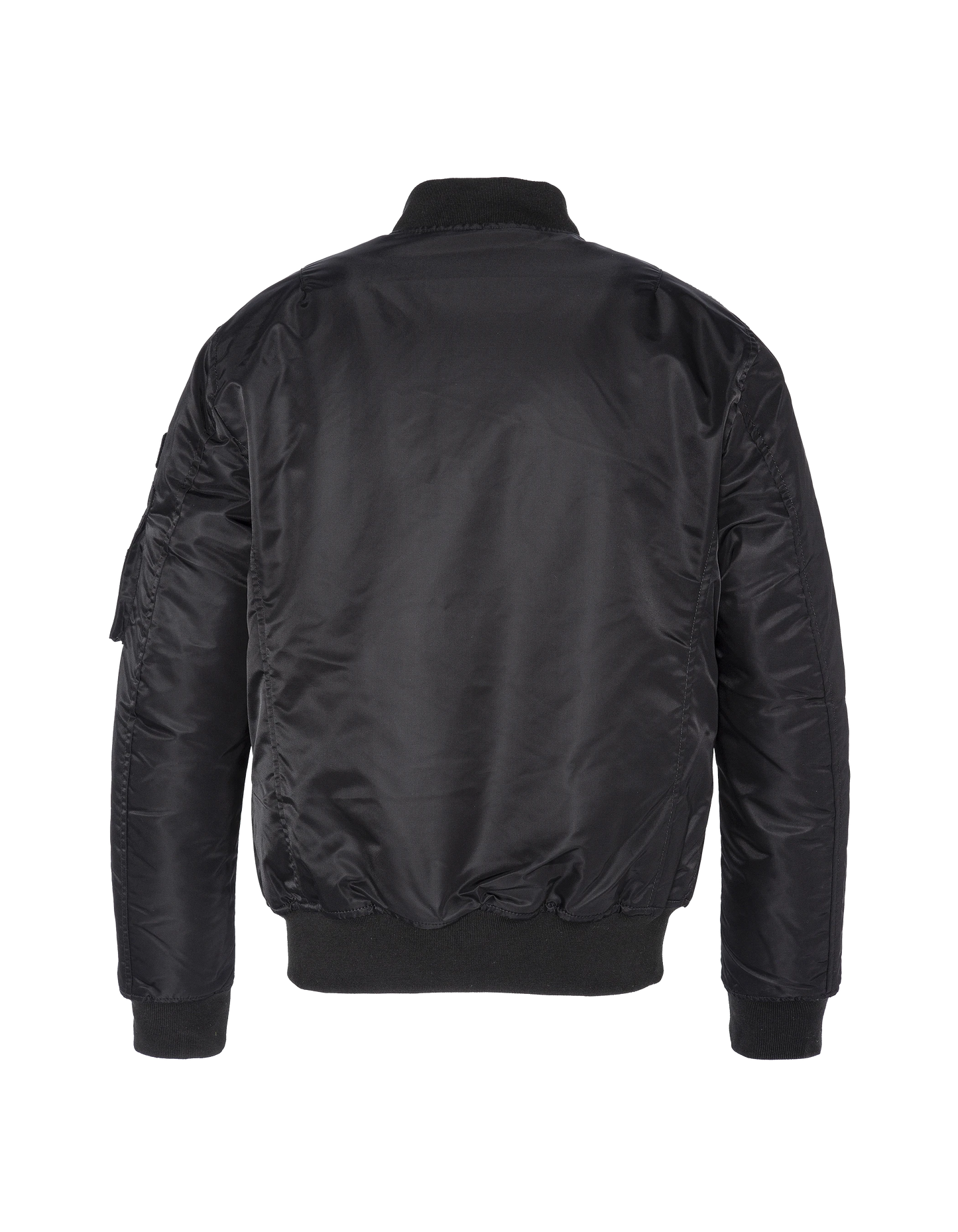 Bomber MA-1 schwarz in recyceltem Nylon, eingestellter Schnitt
