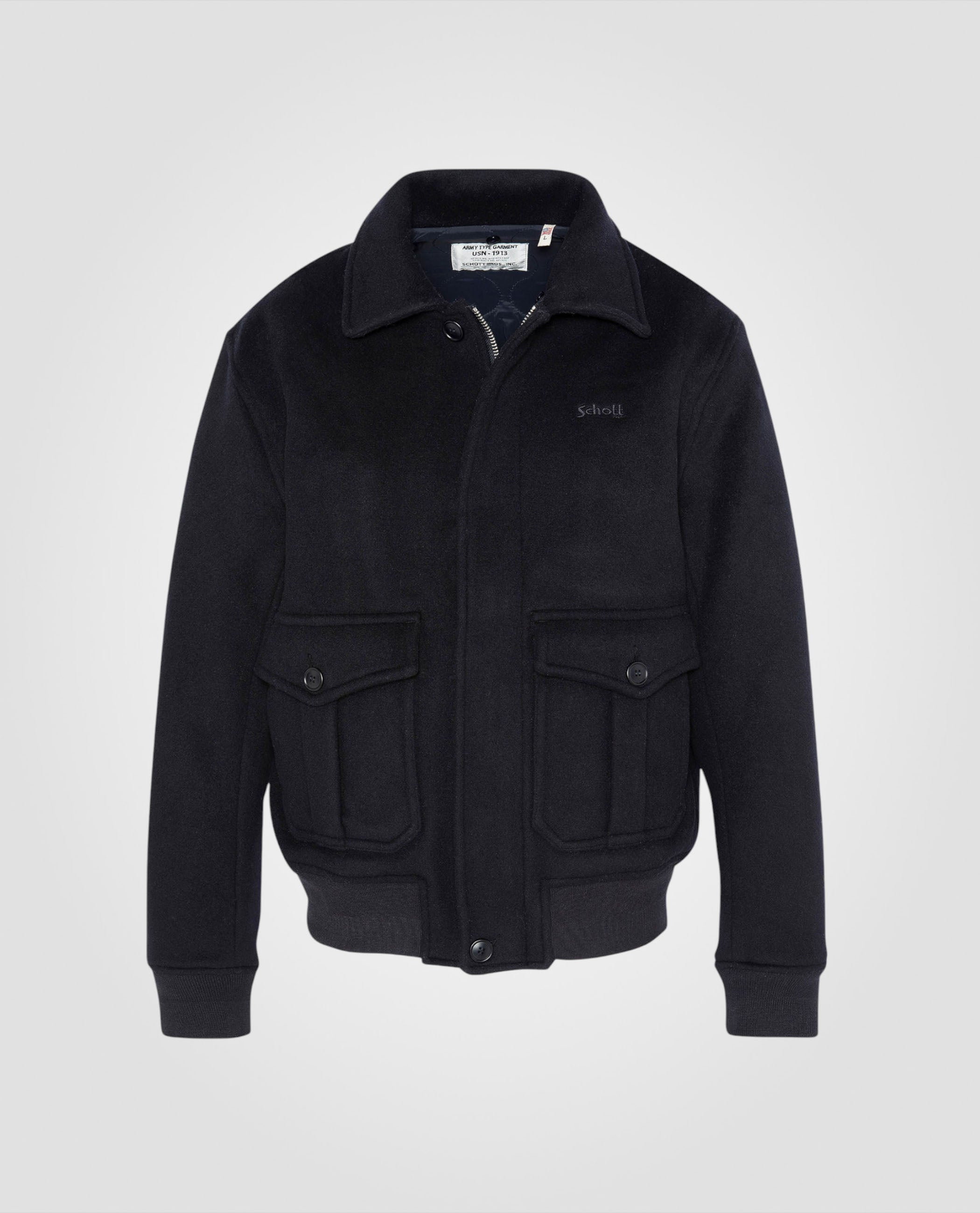 Marineblaue Pilotjacke gemischt-7