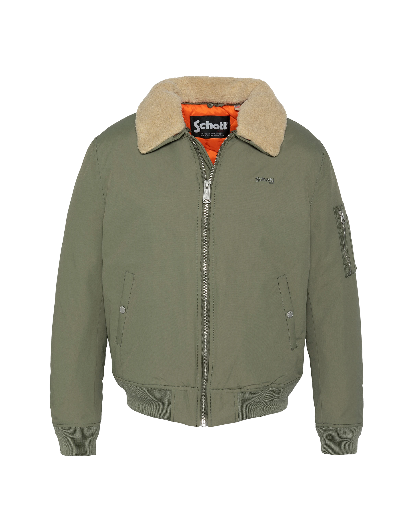 Blouson army sage et beige