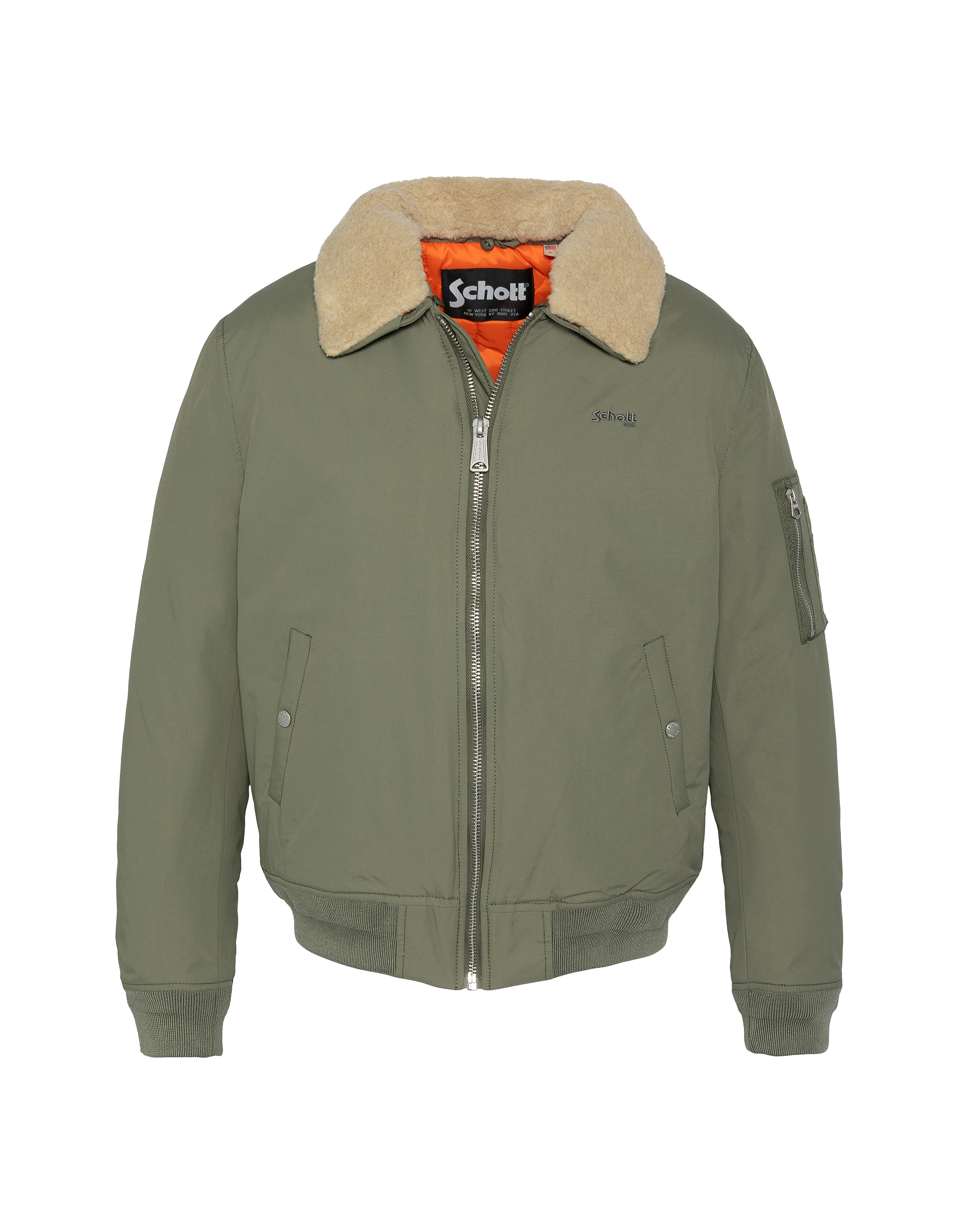 Blouson army sage et beige-1