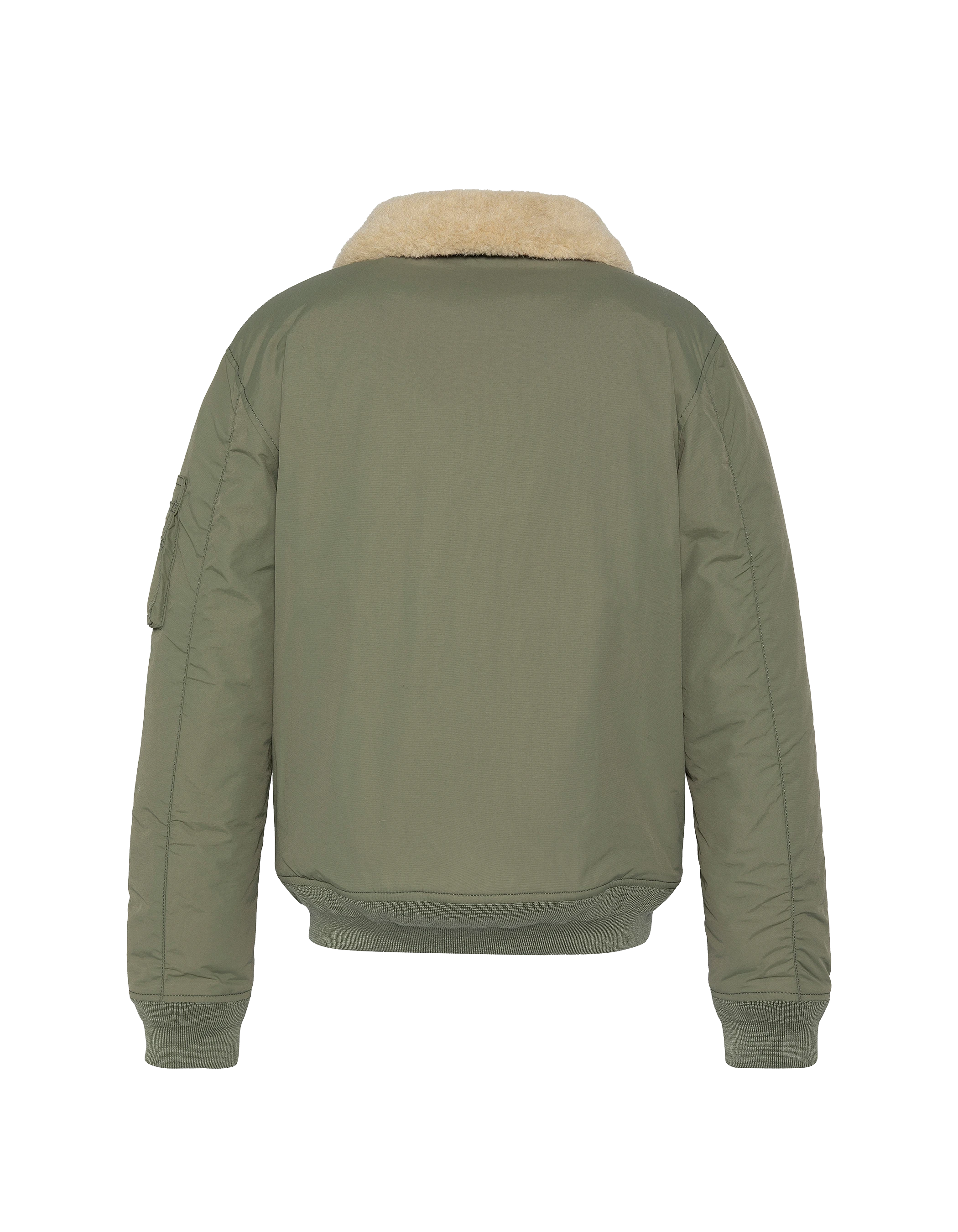 Blouson army sage et beige-2