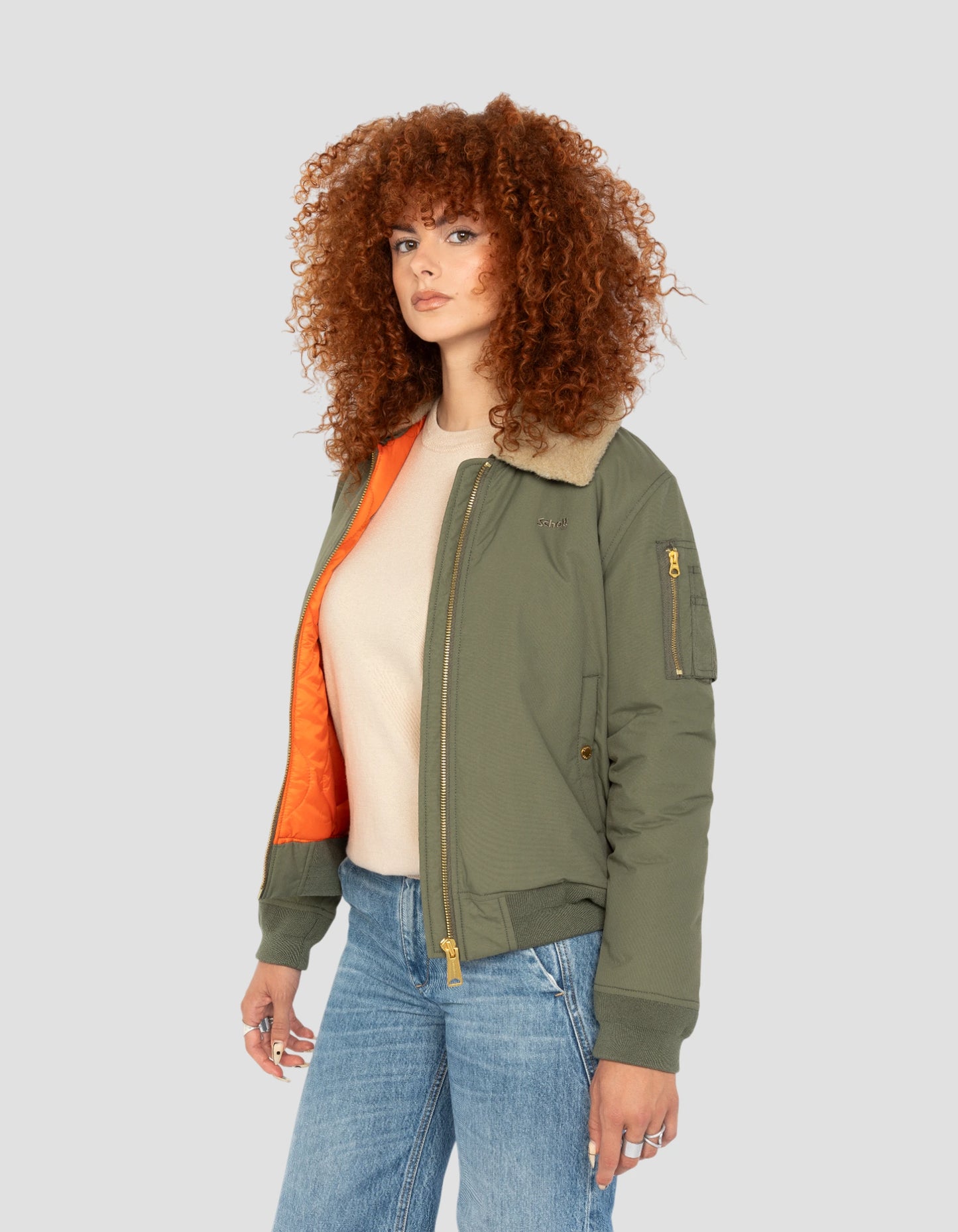 Giacca B-15 tipo B-15 saggio e beige